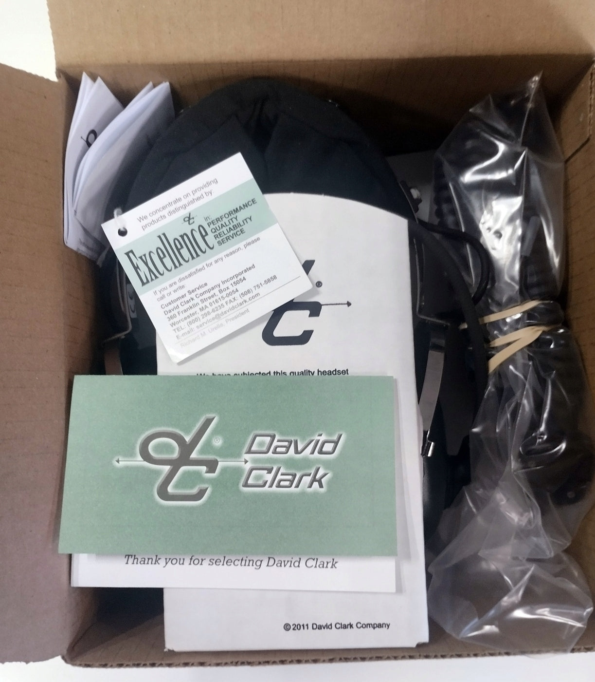 David Clark heavy duty, noise attenuating headsets H-PC (pn:40642G-04) Packaging status original