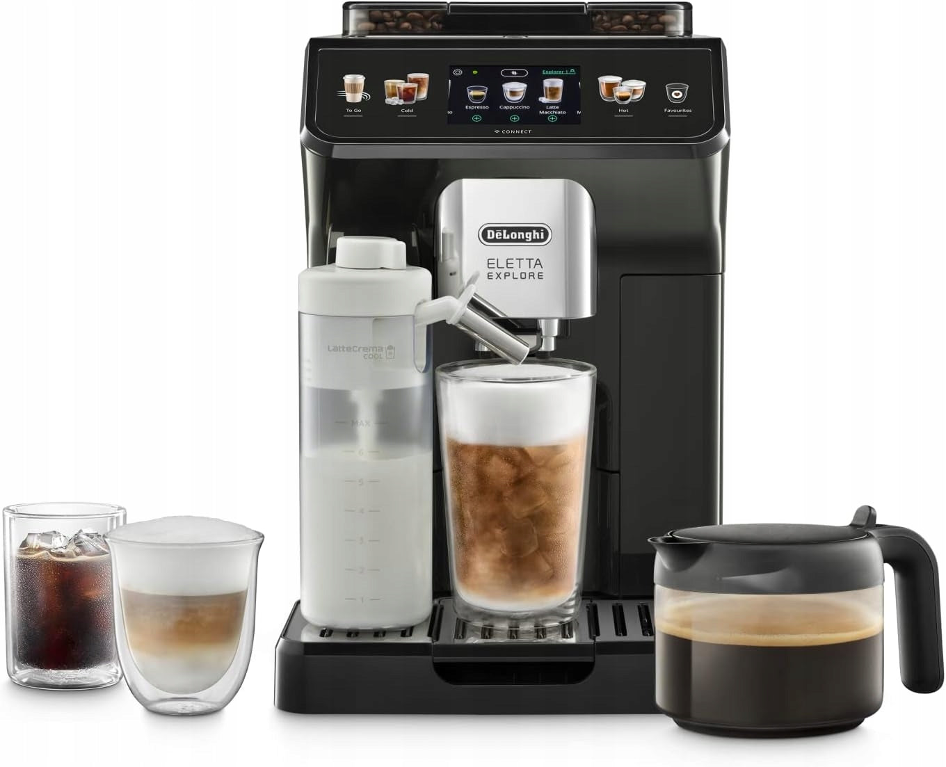 De'Longhi Eletta Explore Cold Brew Coffee Maker with Pitcher