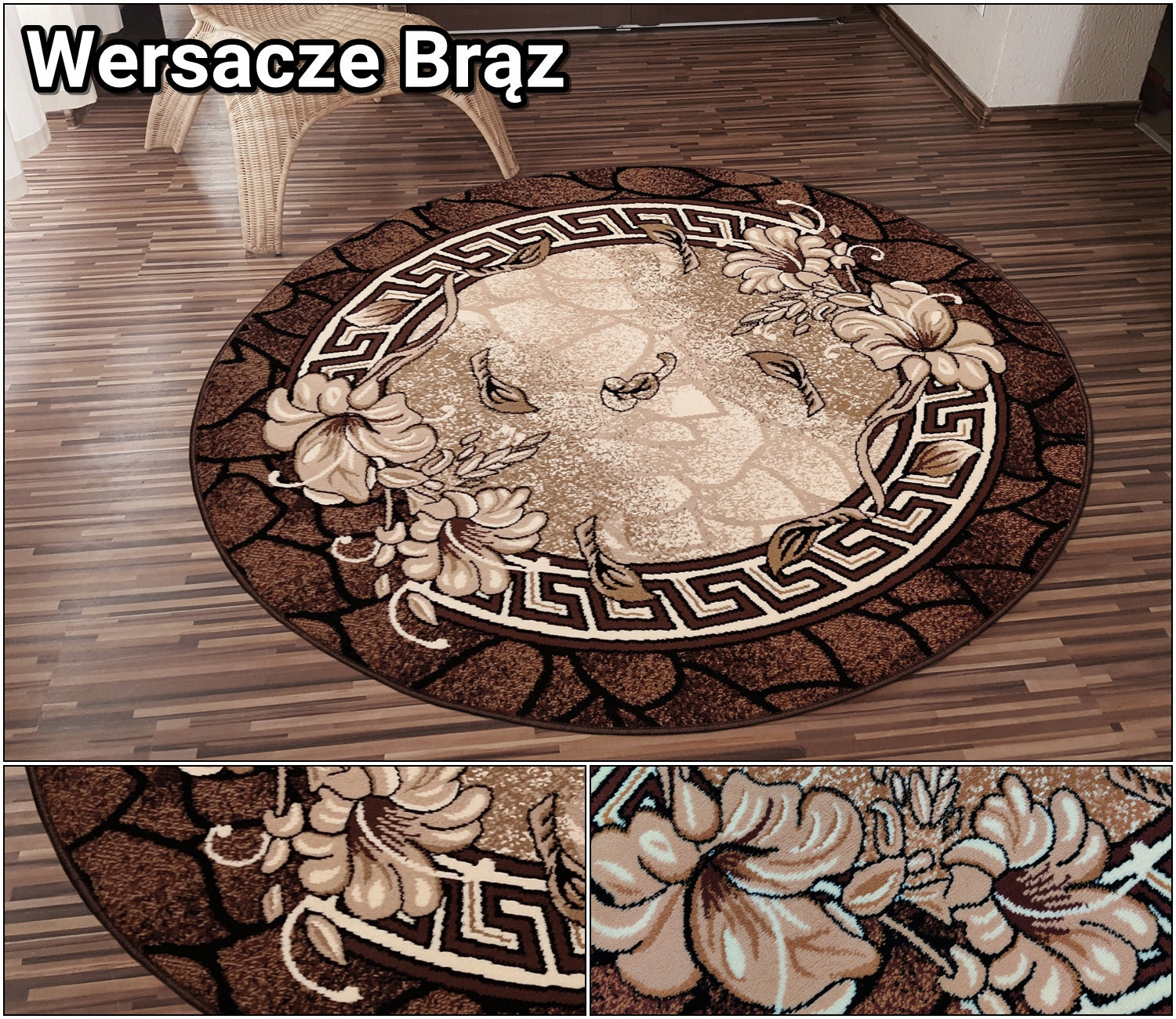 Decent Woven Belgian Carpets Alfa Idea round 160x160 cm CIRCLE Thickness 10 mm