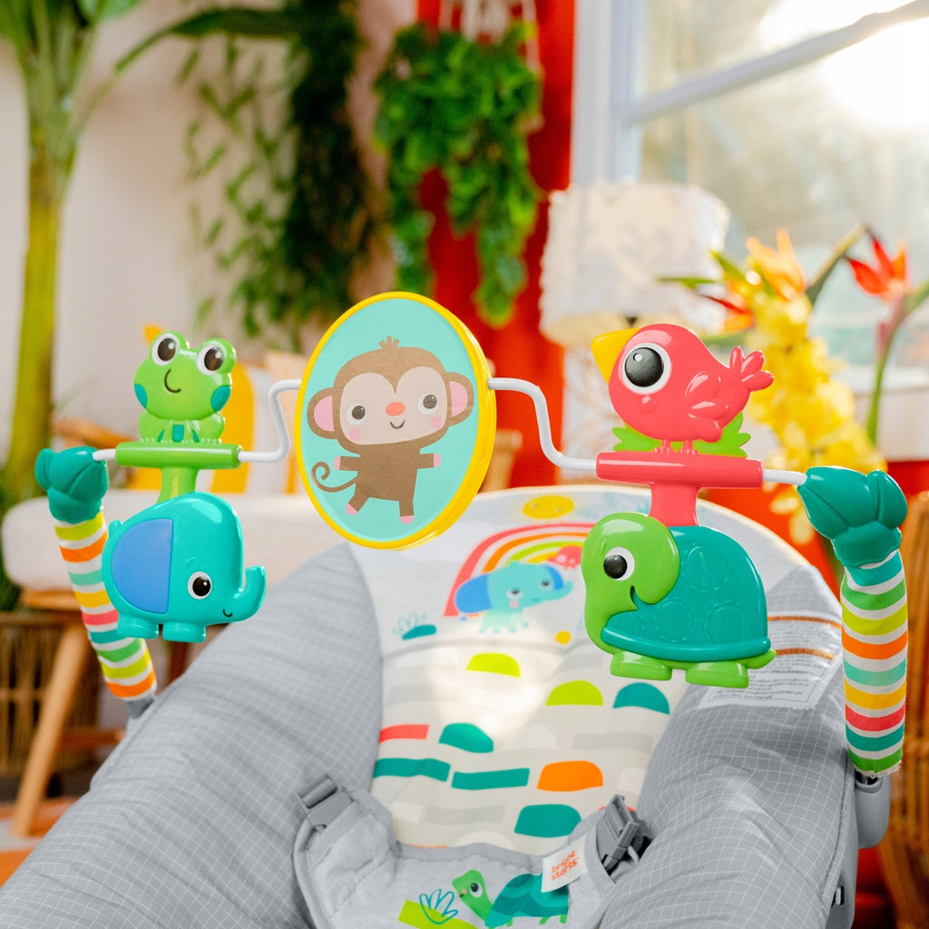 Deckchair Vibration Headband with Toys Animals Safari 9kg Bright Starts Brand Bright Starts