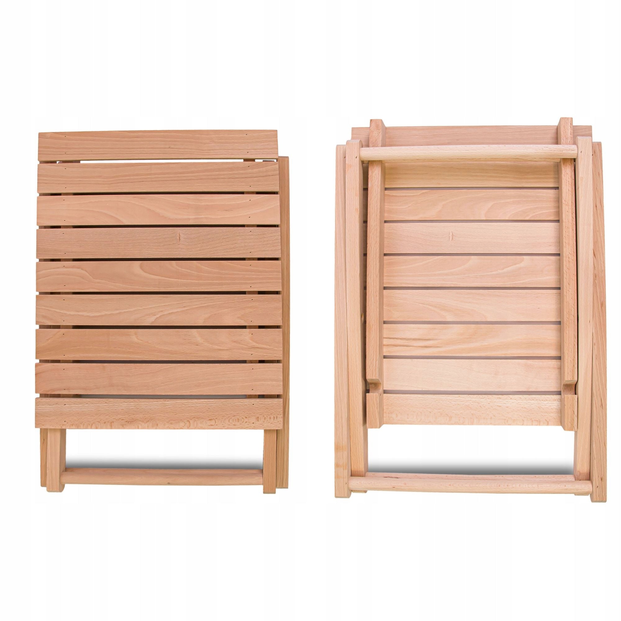 Deckchair Wooden Coffee Table Set Deckchairs Set 2pcs Beach Garden Brand DreamRoots