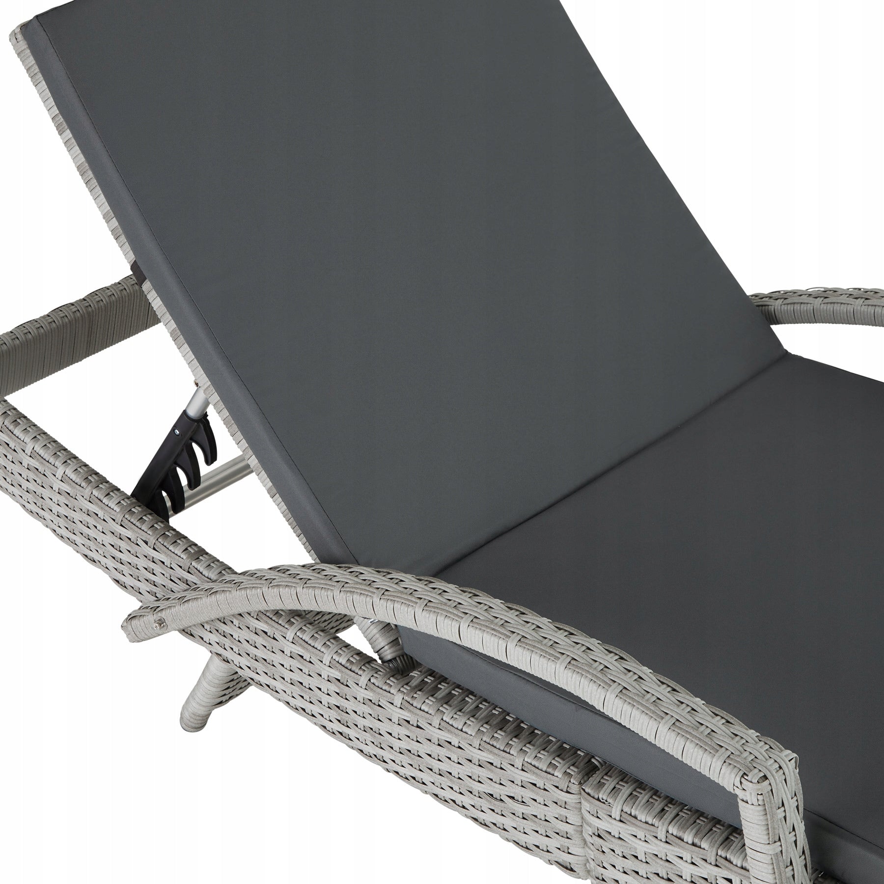 Deckchair with aluminium and rattan Océane Manufacturer code 403855