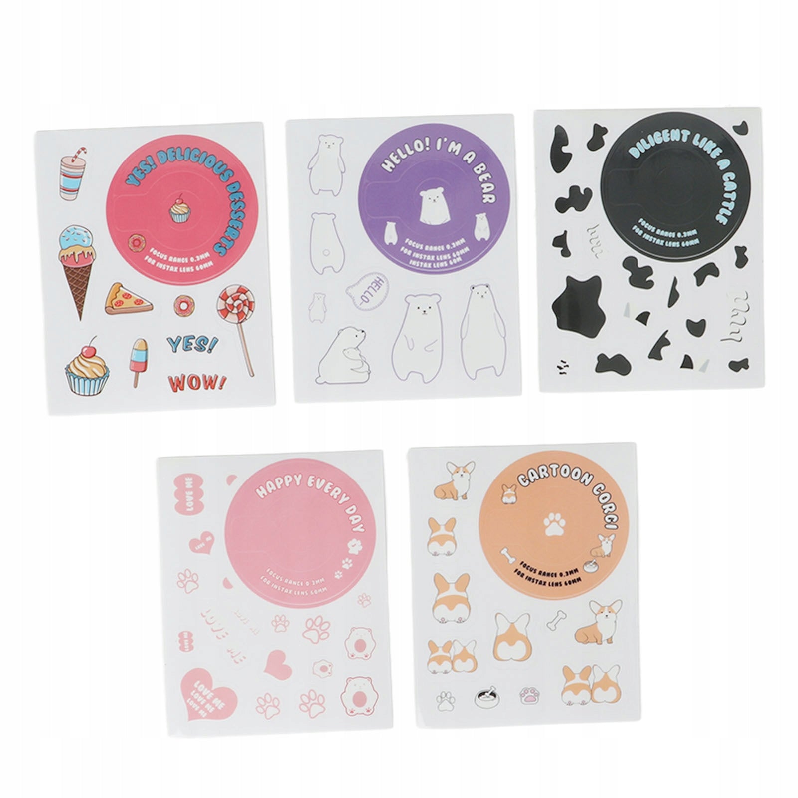 Decoration cute cartoon DIY stickers 5 different 78