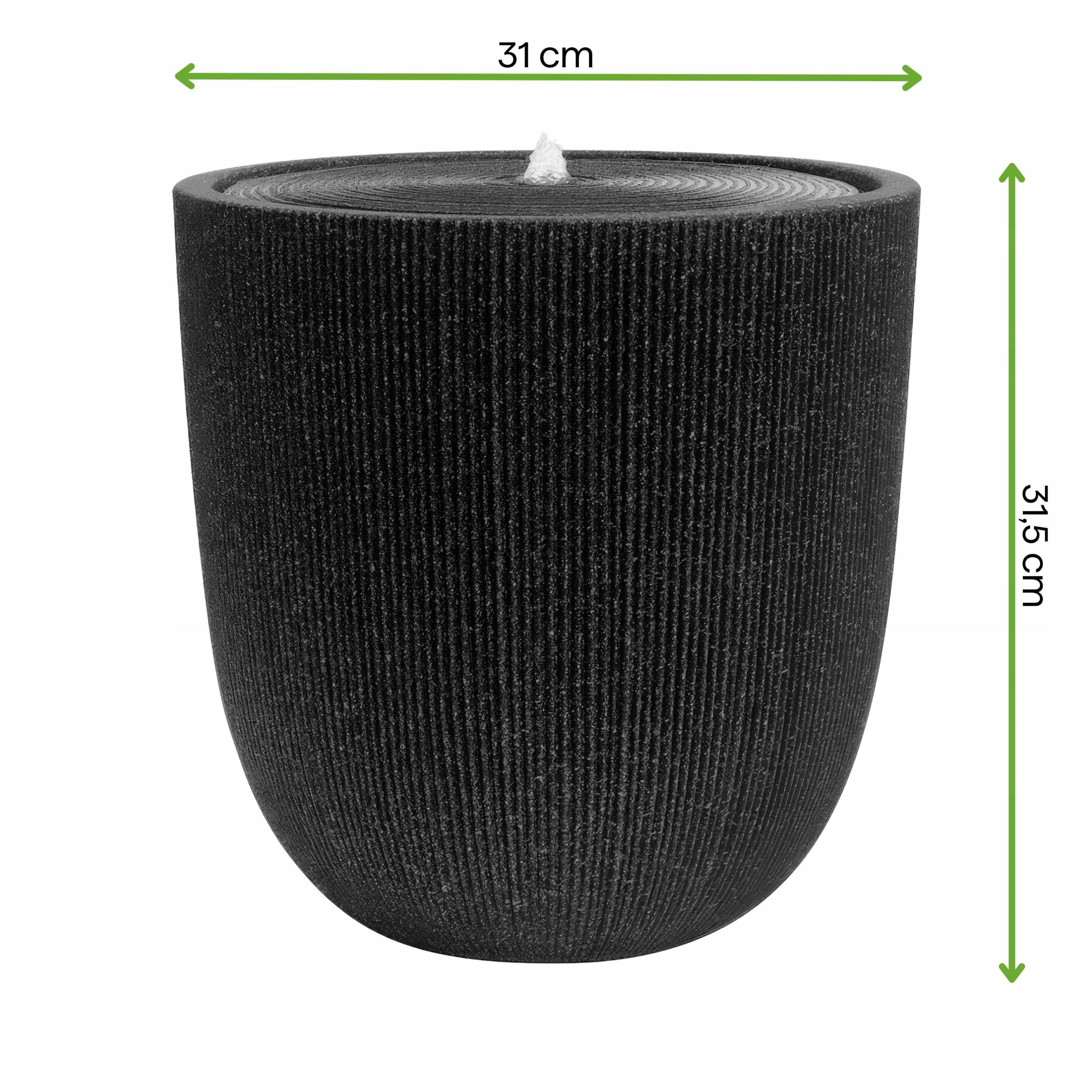 Decorative Garden Fountain with Pump SOLENA LED 31x31,5 cm for Garden Main material synthetic material
