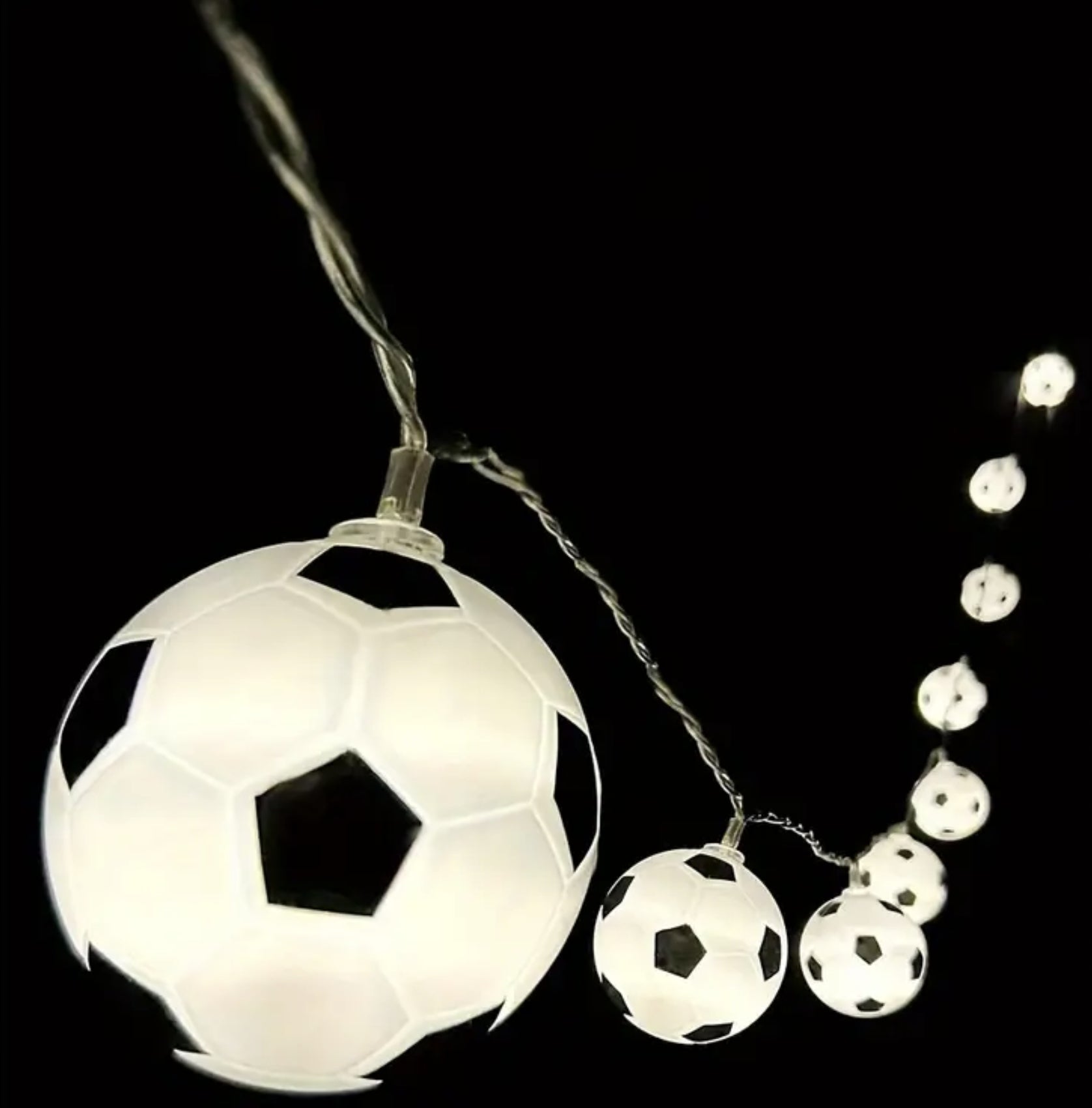Decorative garland light 10x LED COTTON BALLS football 2xAA EAN (GTIN) 5905567801358