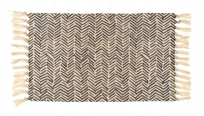 Decorative rug with fringes BOHO 45x75 cm cream anthracite