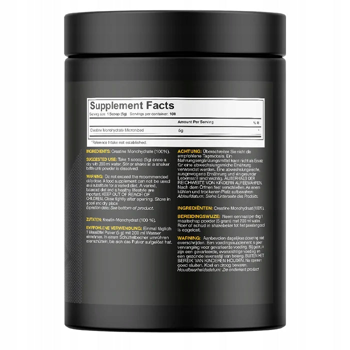 Dedicated Nutrition CREATINE MONOHYDRATE 500g Natural EAN (GTIN) 8720682620205