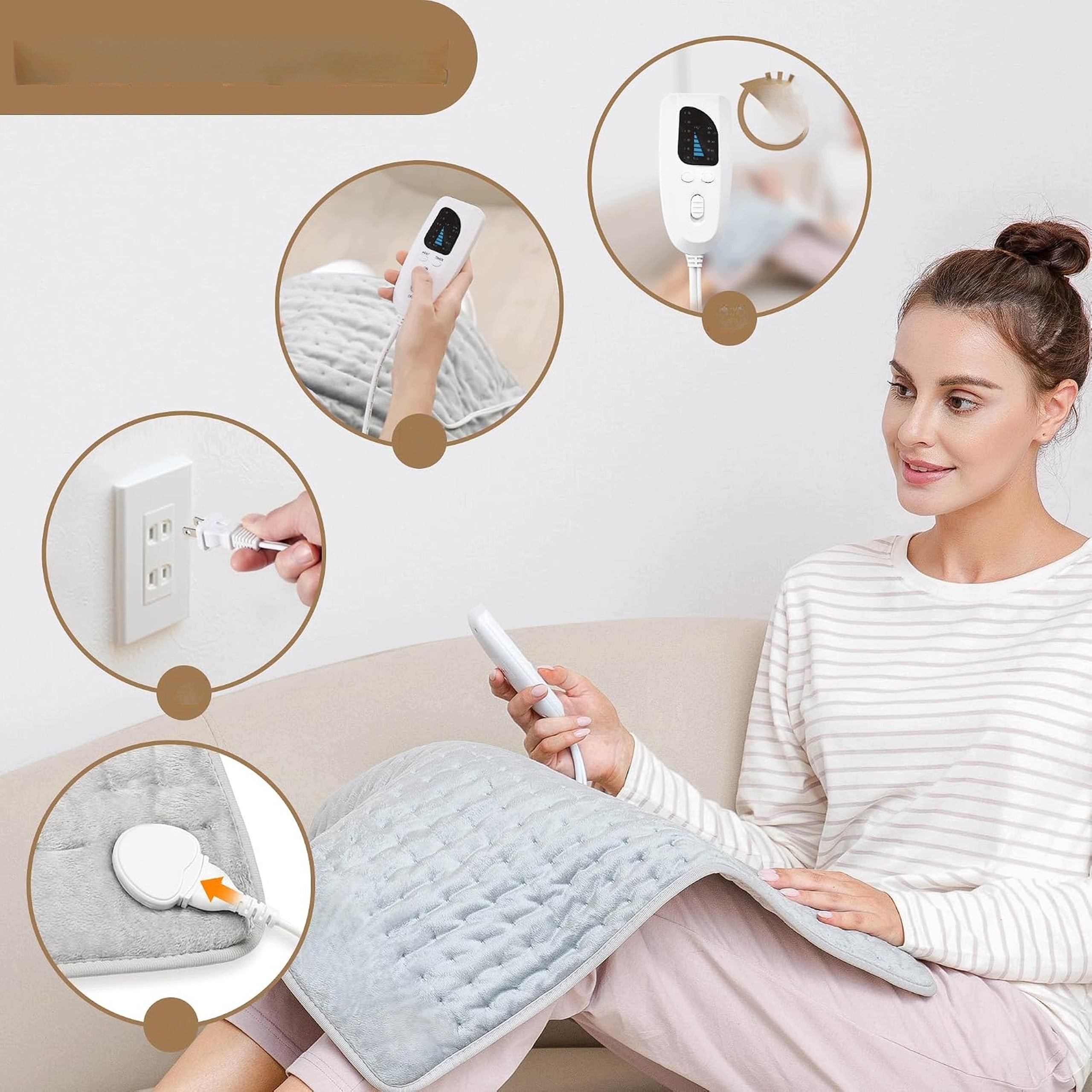 Deepsoon Heating Pad 24x20 Inch Electric Back Belly Heat Medical device type accessories for a medical device or a product without an intended medical purpose