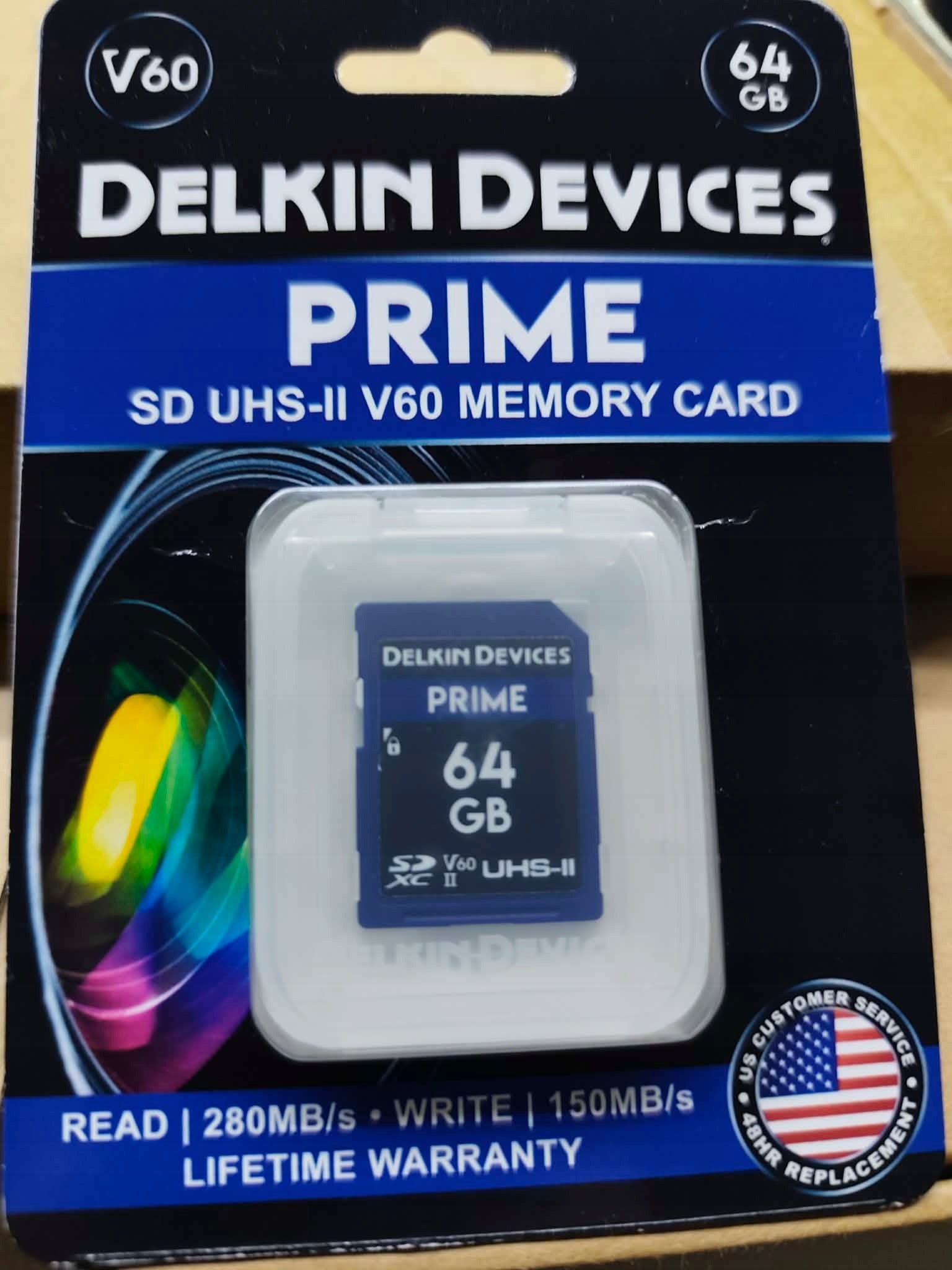 Delkin Devices 64GB Prime SDXC UHS-II (V60) Memory Card