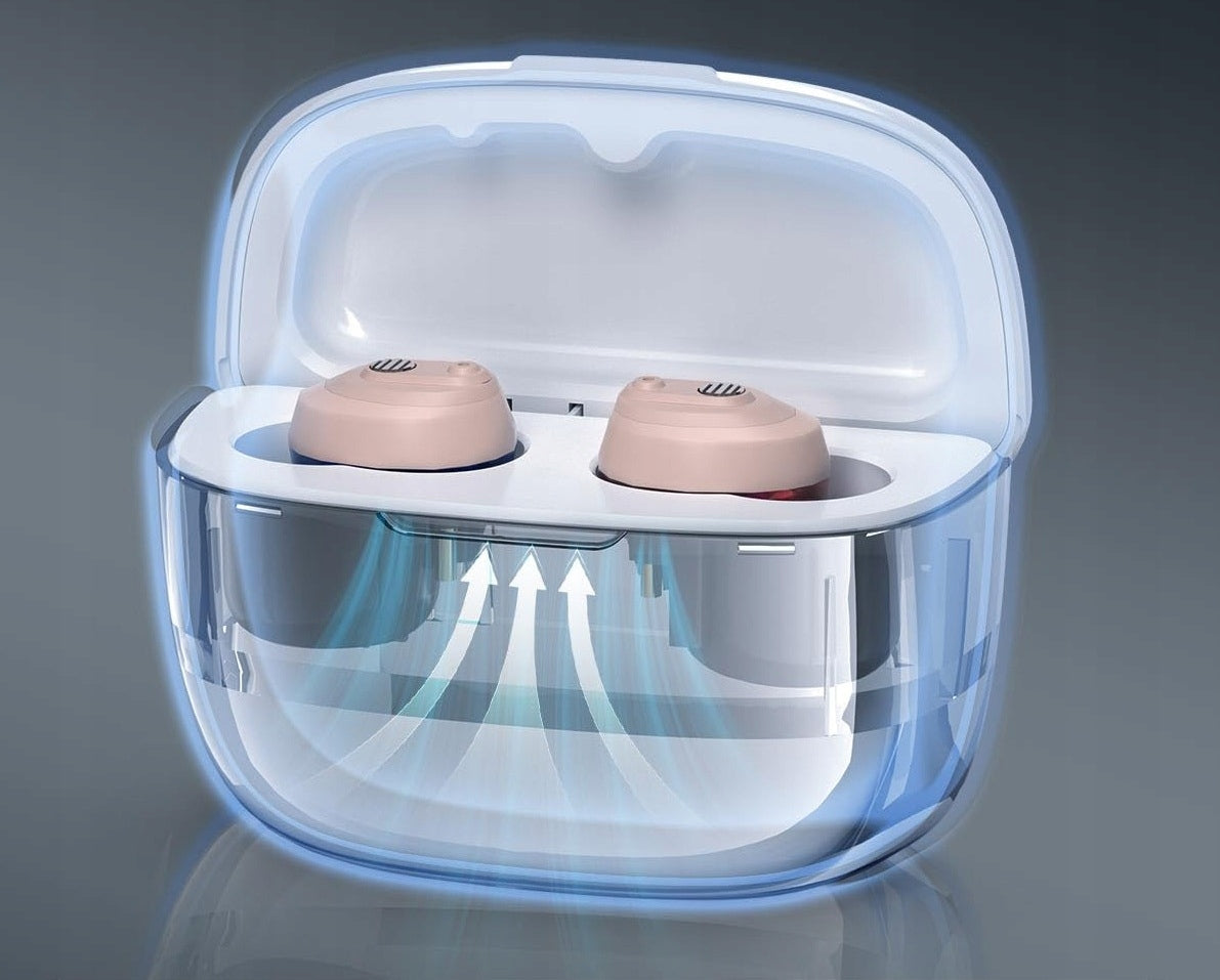 Delmicure Rechargeable Digital Hearing Aid, 4 Sound Modes T1333 Medical device no