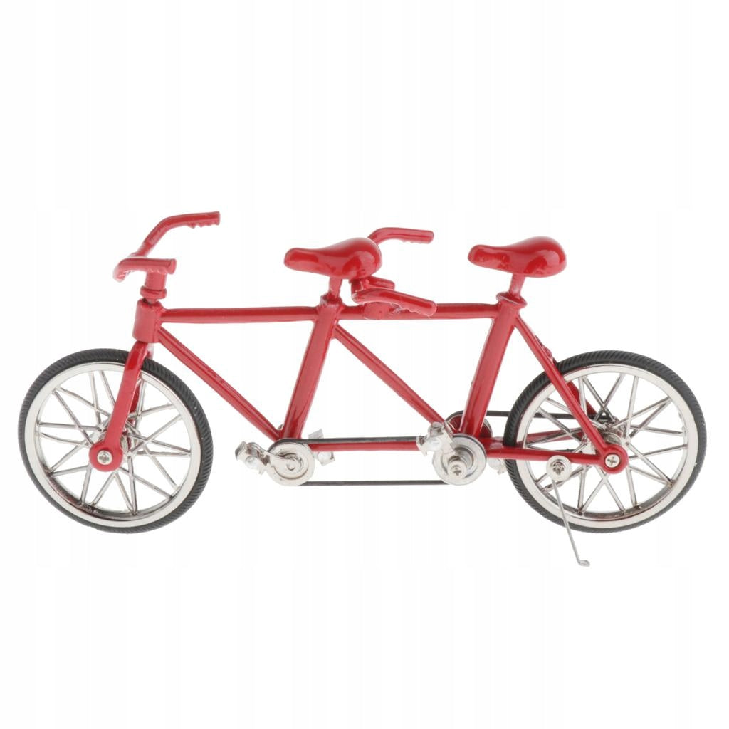 Deluxe Tandem Bicycle Model Bike Miniature For Children Home Full Red Packaging status original