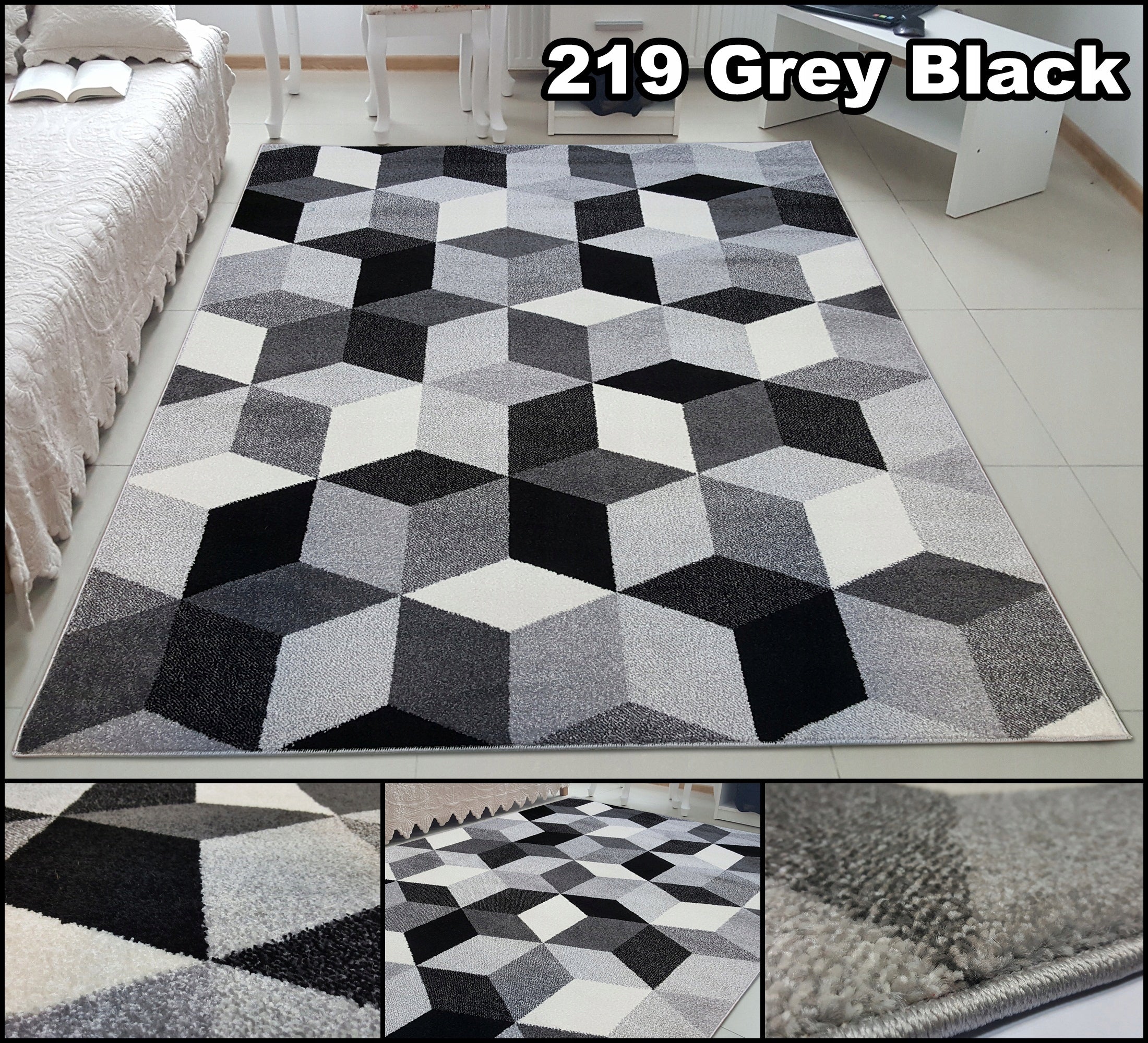 Densely Woven Turkish Carpet Sumatra Fries 160x220 Clover - Various Designs HQ Brand no brand