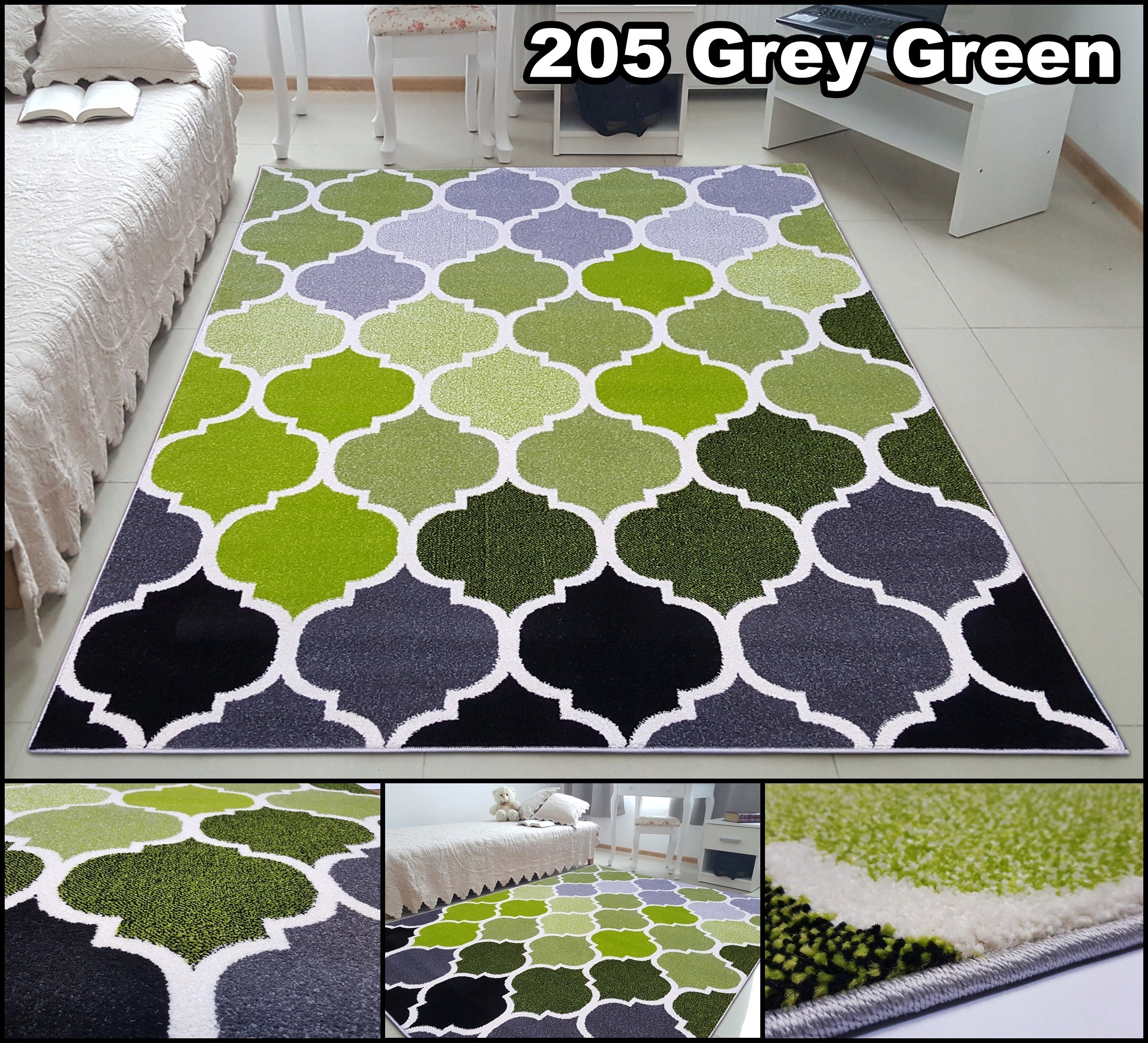 Densely Woven Turkish Carpet Sumatra Fries 160x220 Clover - Various Designs HQ Color multicolor