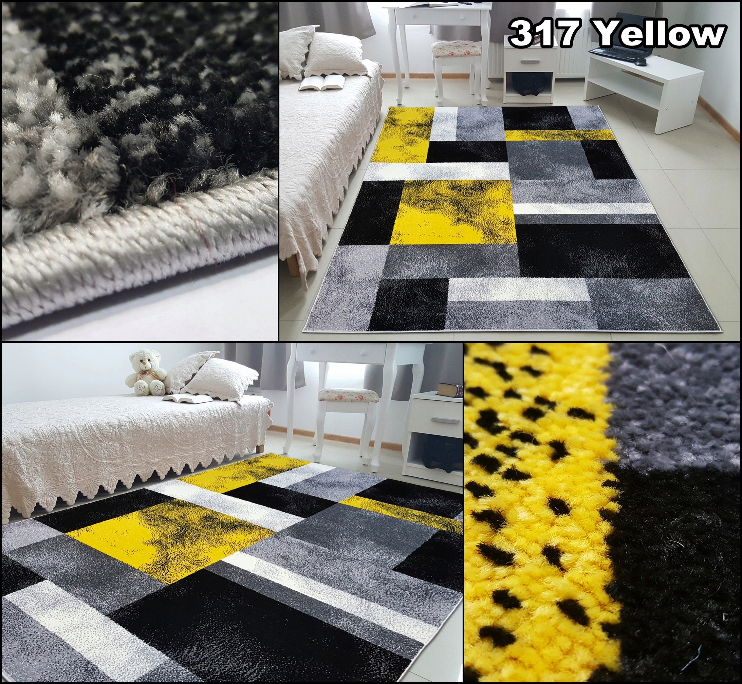 Densely Woven Turkish Carpet Sumatra Fries 160x220 Clover - Various Designs HQ Length 220 cm