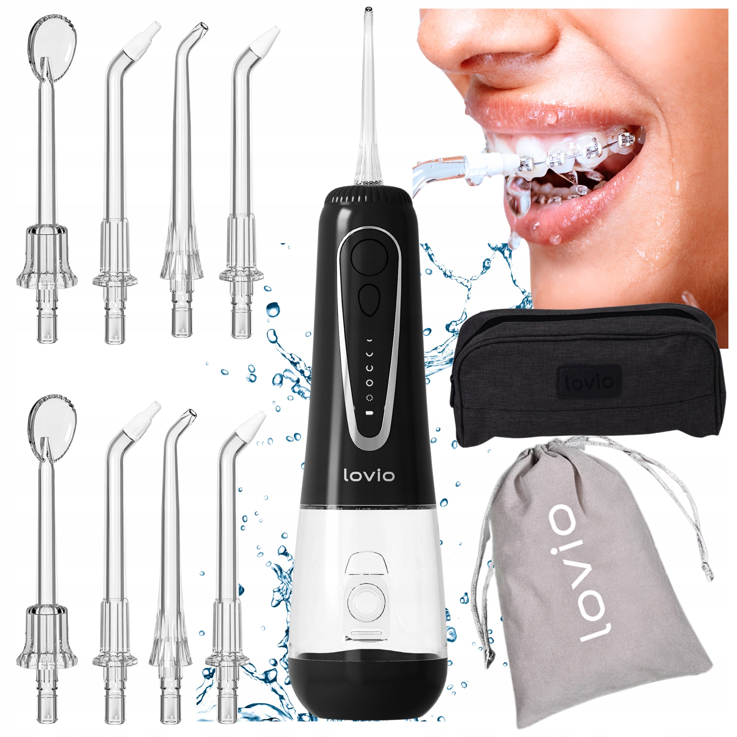 Dental IRRIGATOR WIRELESS DENTAL Strong PROFESSIONAL CASE 8nozzles