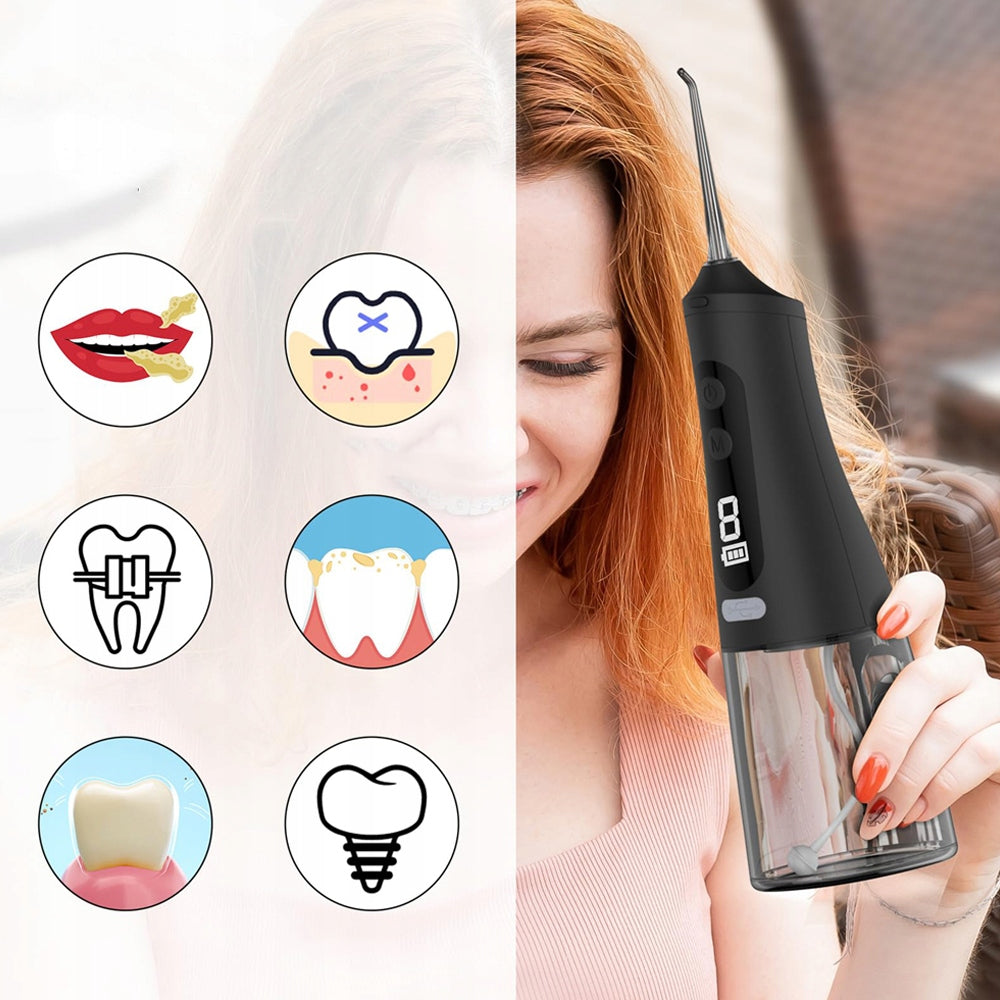 Dental Irrigator Water Flosser For Teeth Cleaning 9 Modes Rechargeable Packaging status original