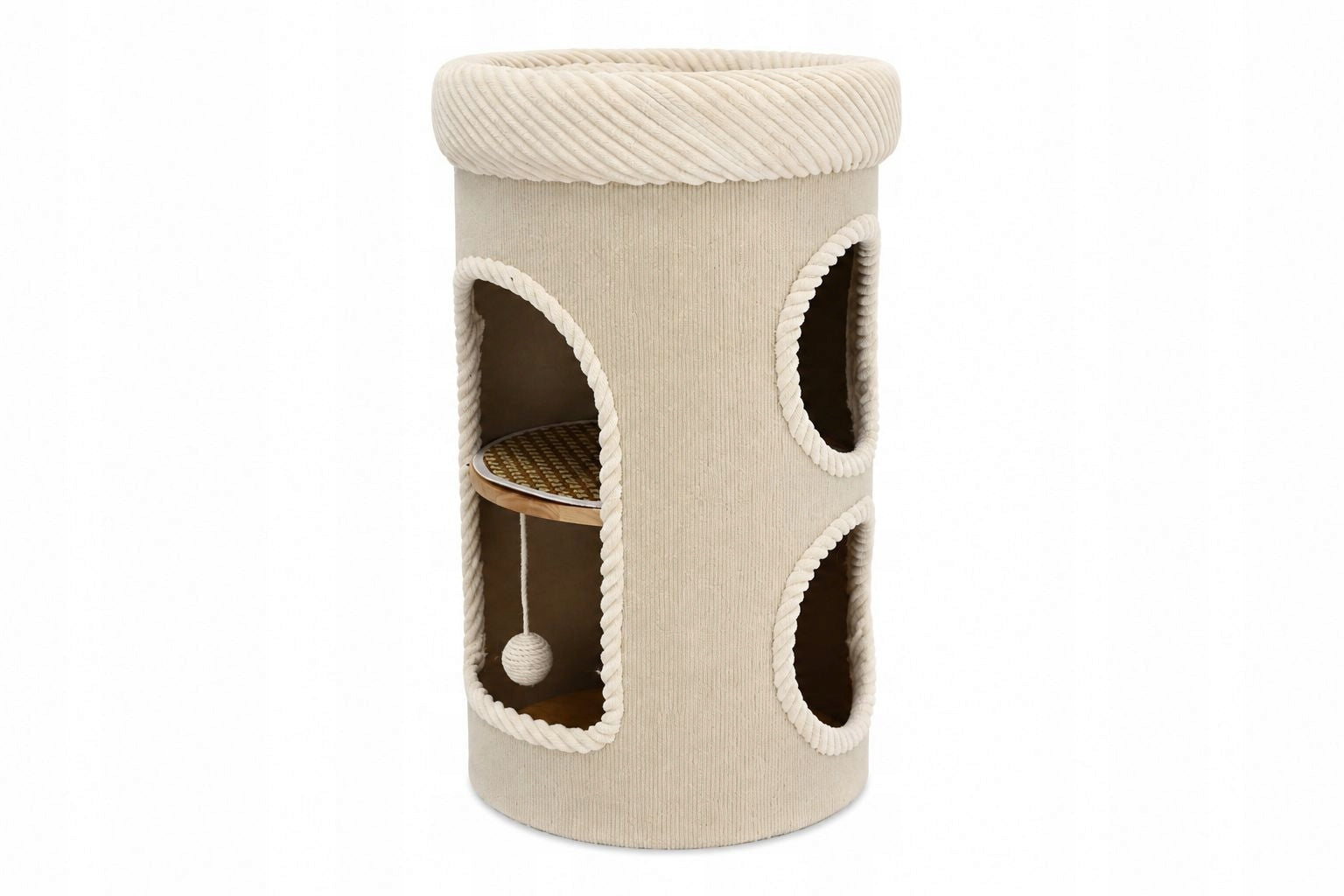 Designer Modern Cottage Bed and Tower for Cat Play COCO Color beige