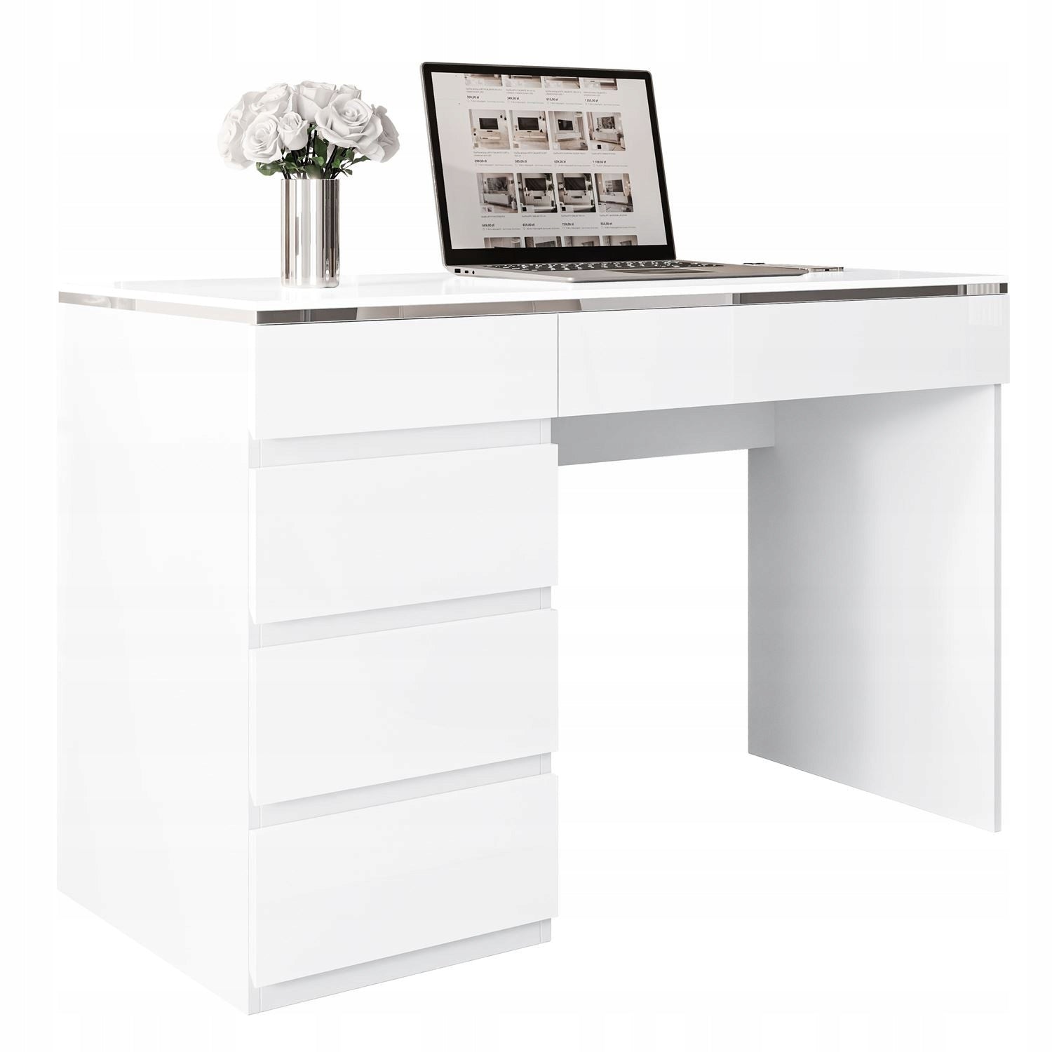 Desk AURORA SILVER with drawers EAN (GTIN) 5905723955338