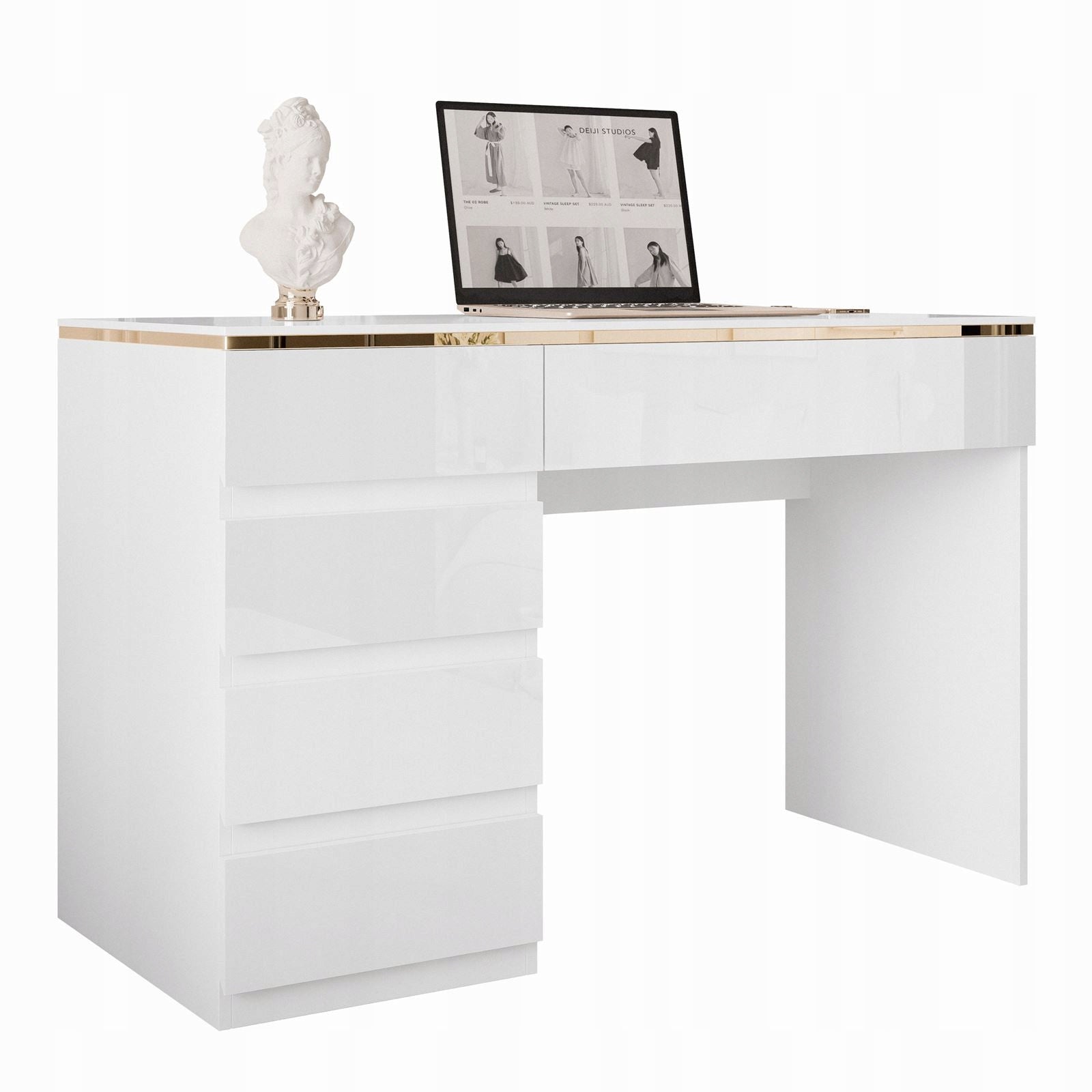 Desk AURORA with drawers White EAN (GTIN) 5905723954003