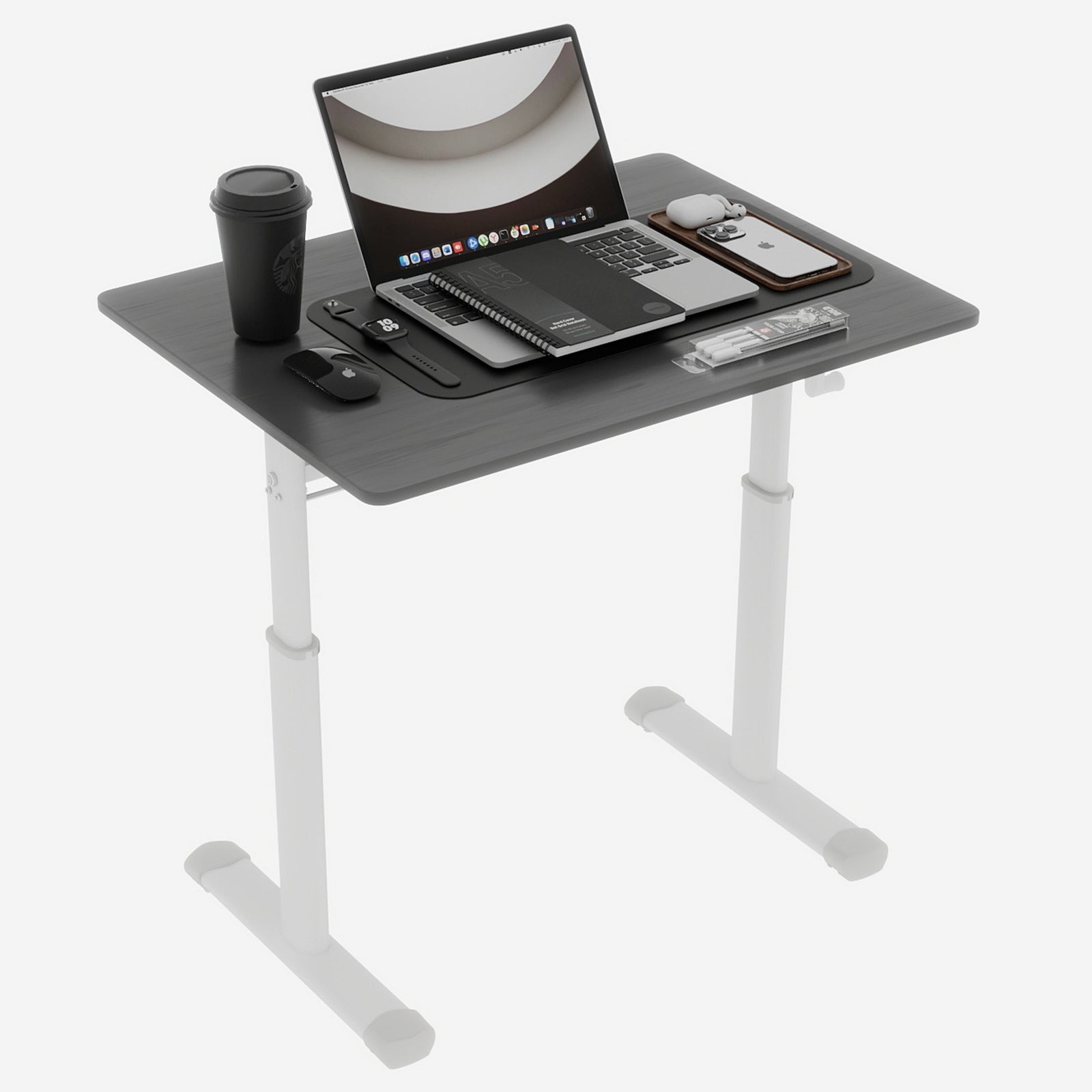 Desk Adjustable Grey for Learning and Working for Kids and Adults