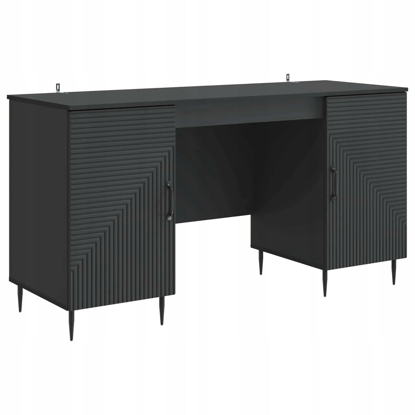 Desk Black 142,5 x 50 x 75 cm Engineered wood Furniture color black