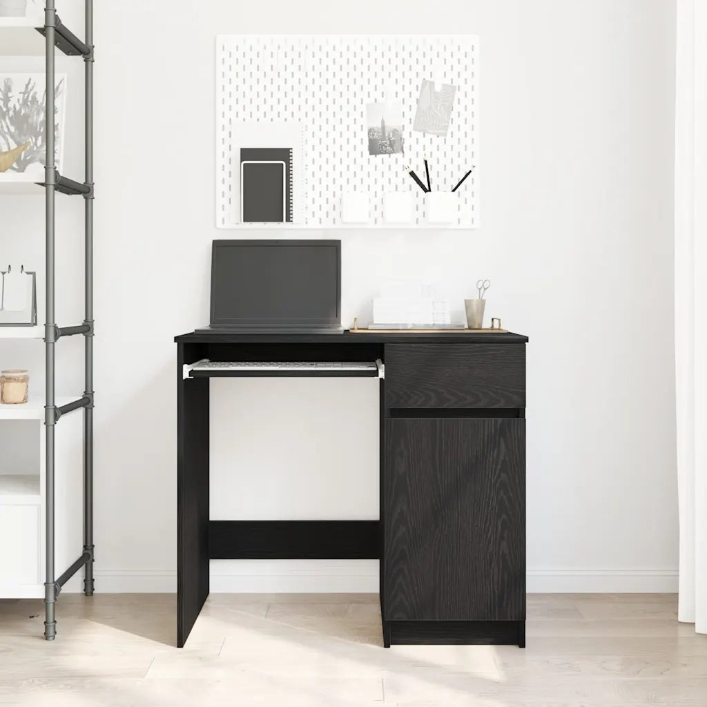 Desk Black Oak 86x49x76 cm Glued Wood Brand no brand