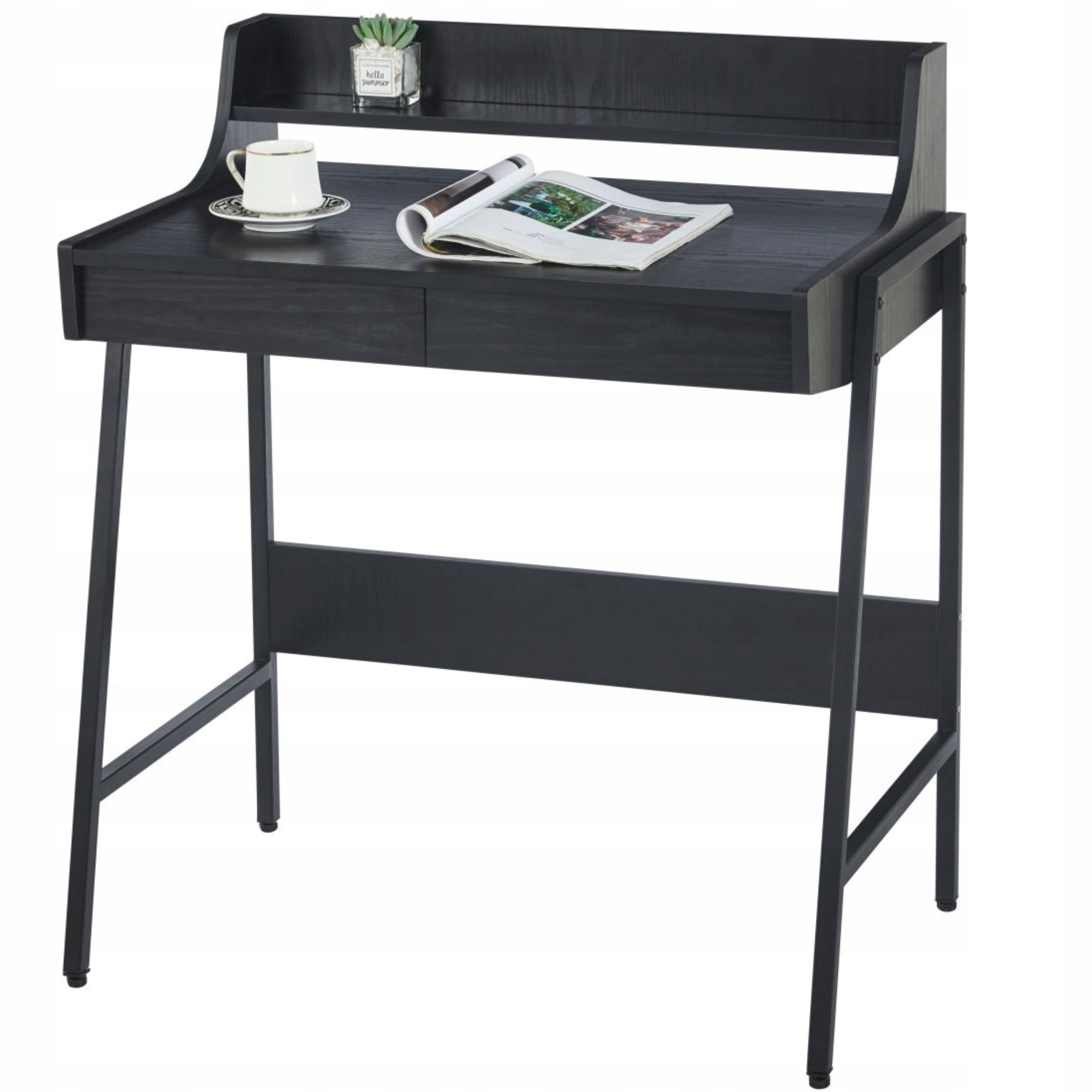 Desk Black with Drawers LOFT Dressing Table Console With SHELF Extension