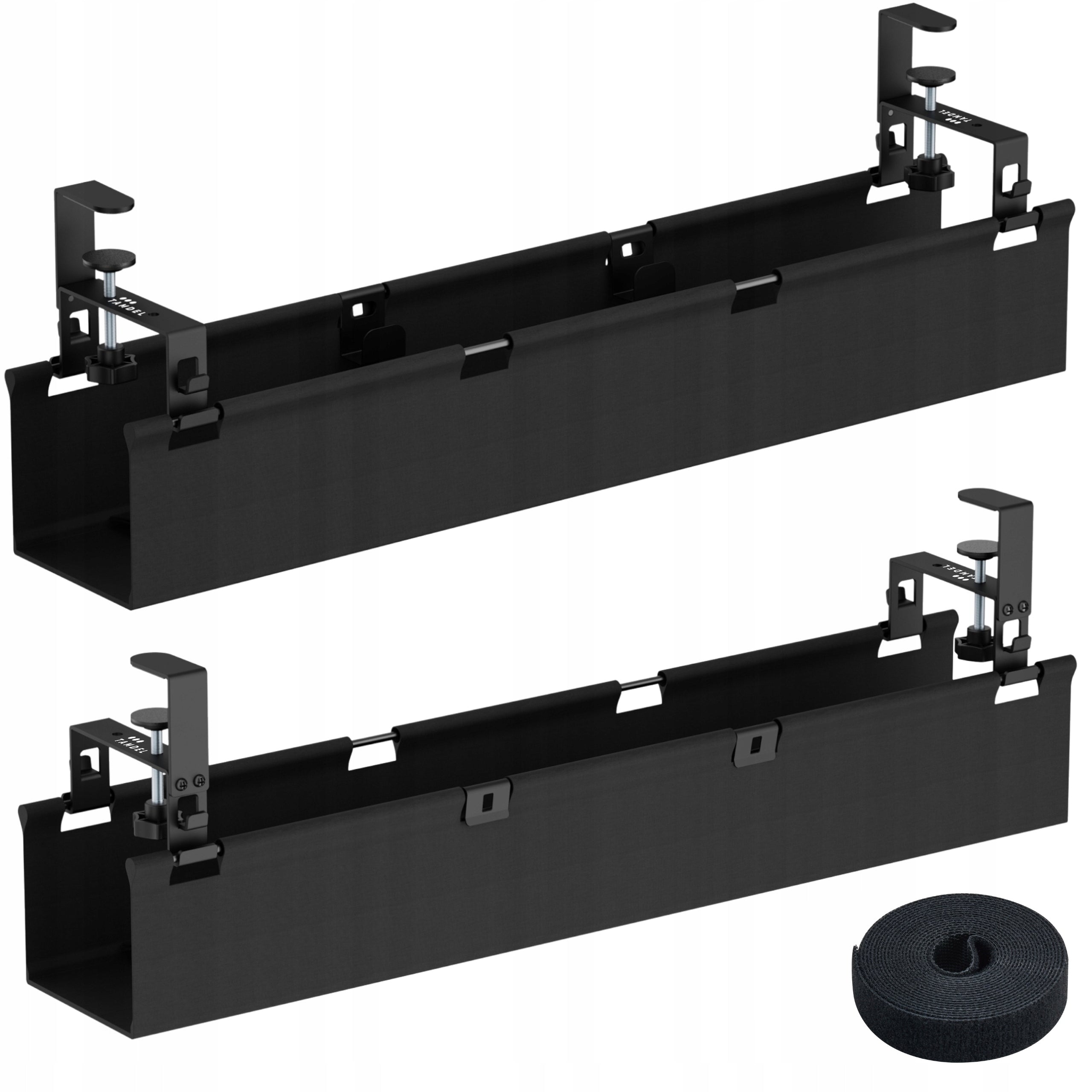 Desk Cable Organizer Length 80cm Clamp Mount + Velcro Tape