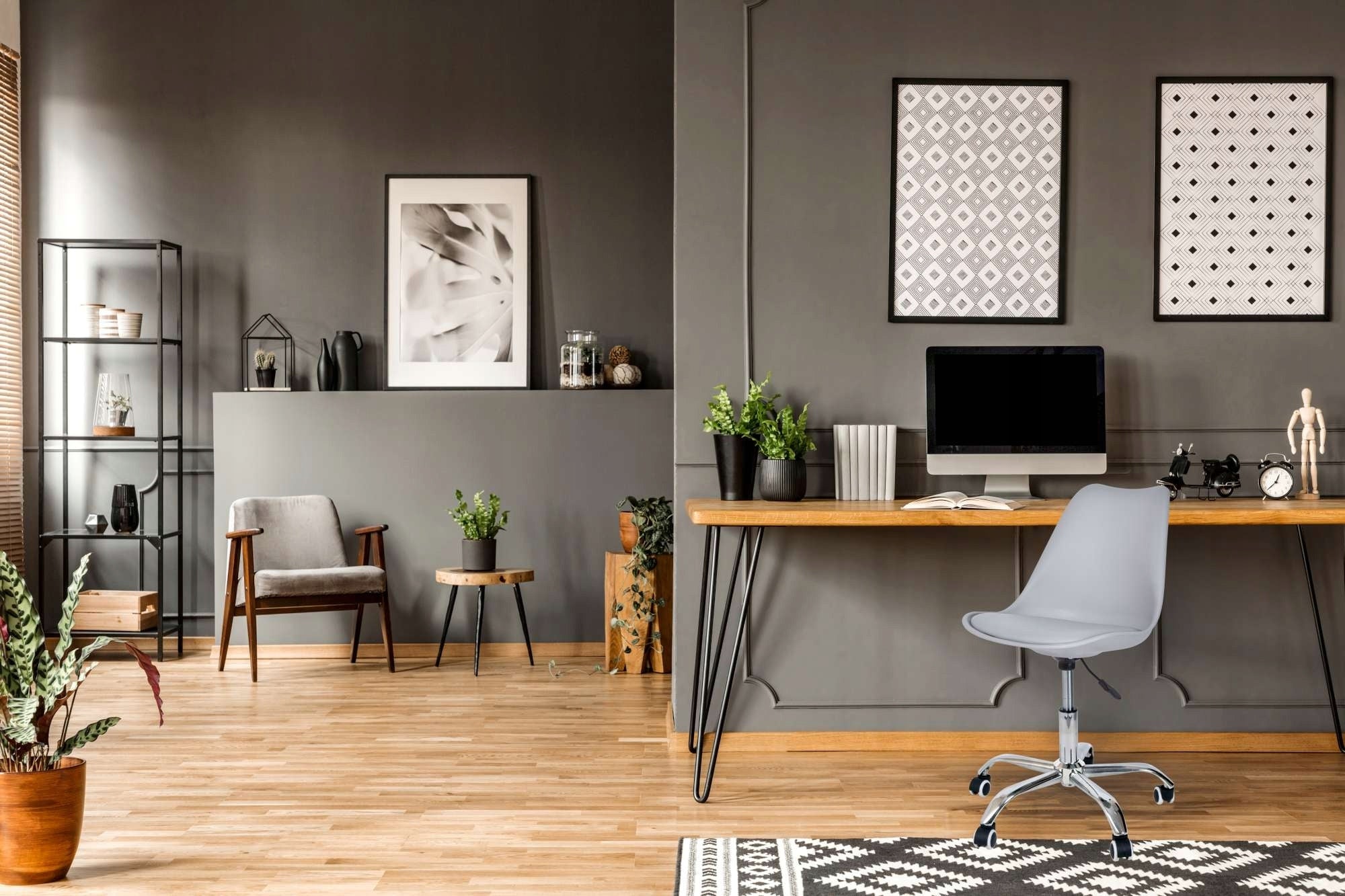 Desk Chair Swivel Armchair Modern Youth for Desk Grey ALBA Brand no brand