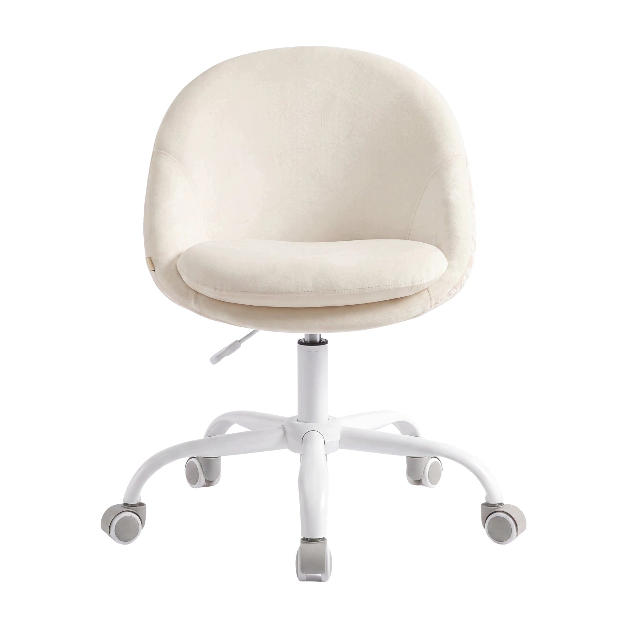 Desk Chair VELOUR Swivel Beige on Wheels Bucket Spacetronik Manufacturer code SPC-MIO-09
