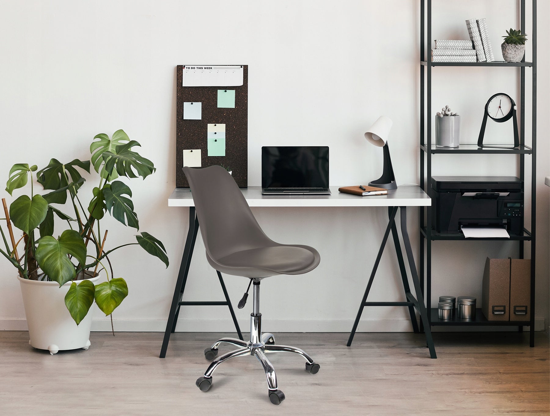 Desk Chair on Swivel Wheels WITH Desk CUSHION IGER grey JUMIhome Manufacturer code 5900410910331