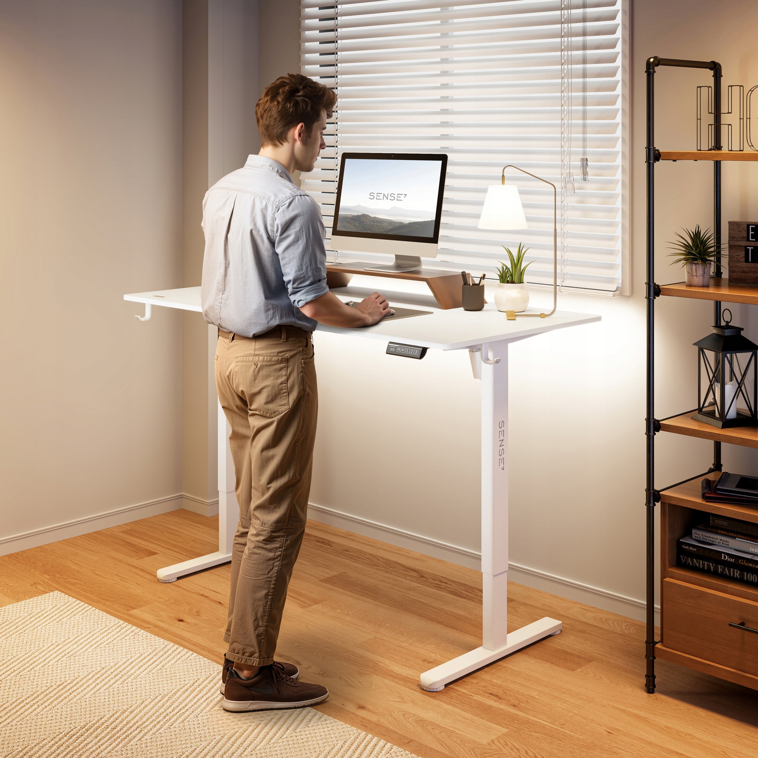 Desk Electrically Adjustable 140x70cm Height Adjustment 72-118cm SENSE7 Manufacturer code 14491003