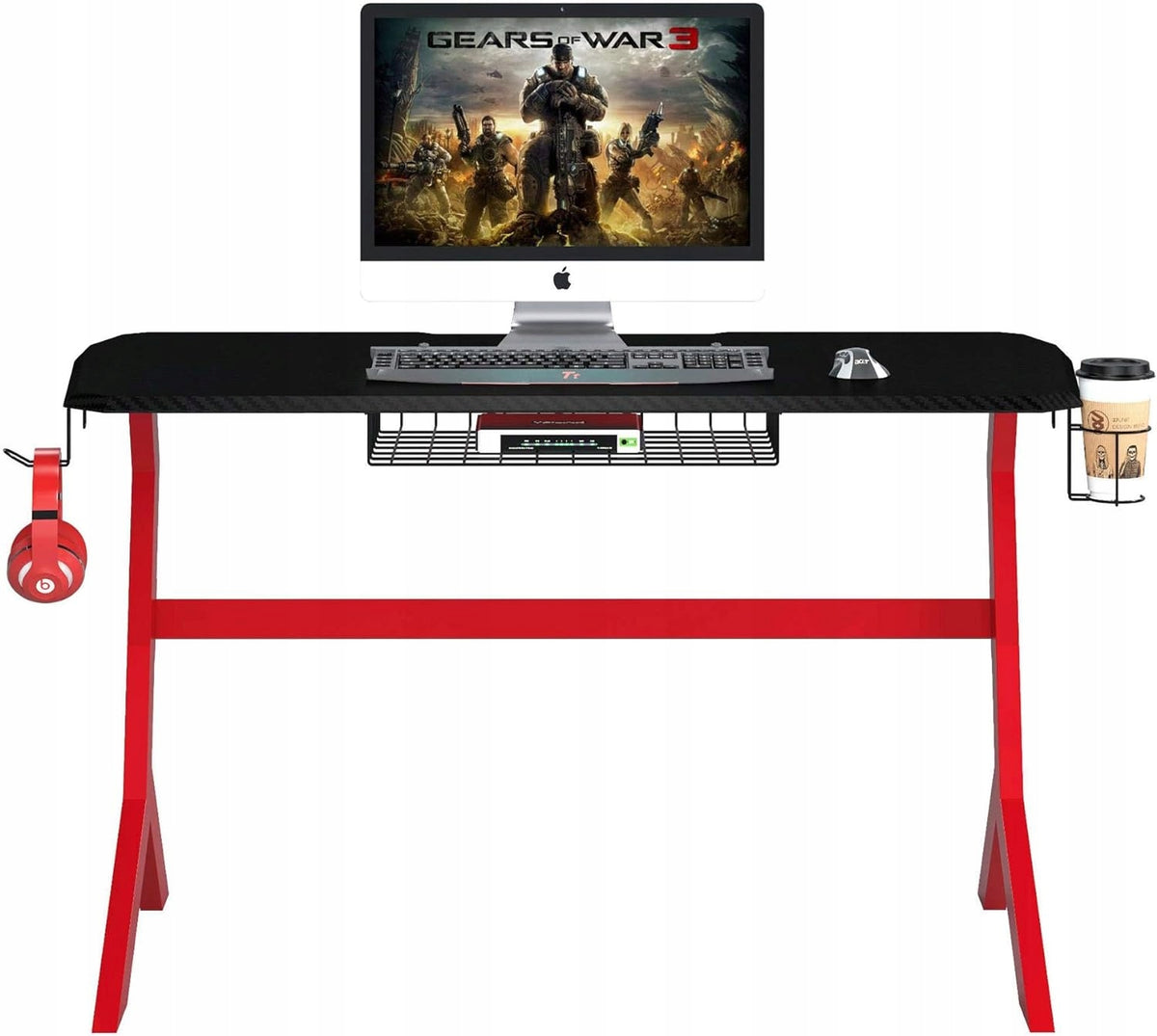 Desk Ergonomic Gaming Computer Carbon Piranha EAN (GTIN) 5060230847269