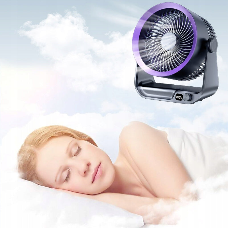 Desk Fan Portable Silent Fan Rechargeable USB 4000 mAh Fan type table