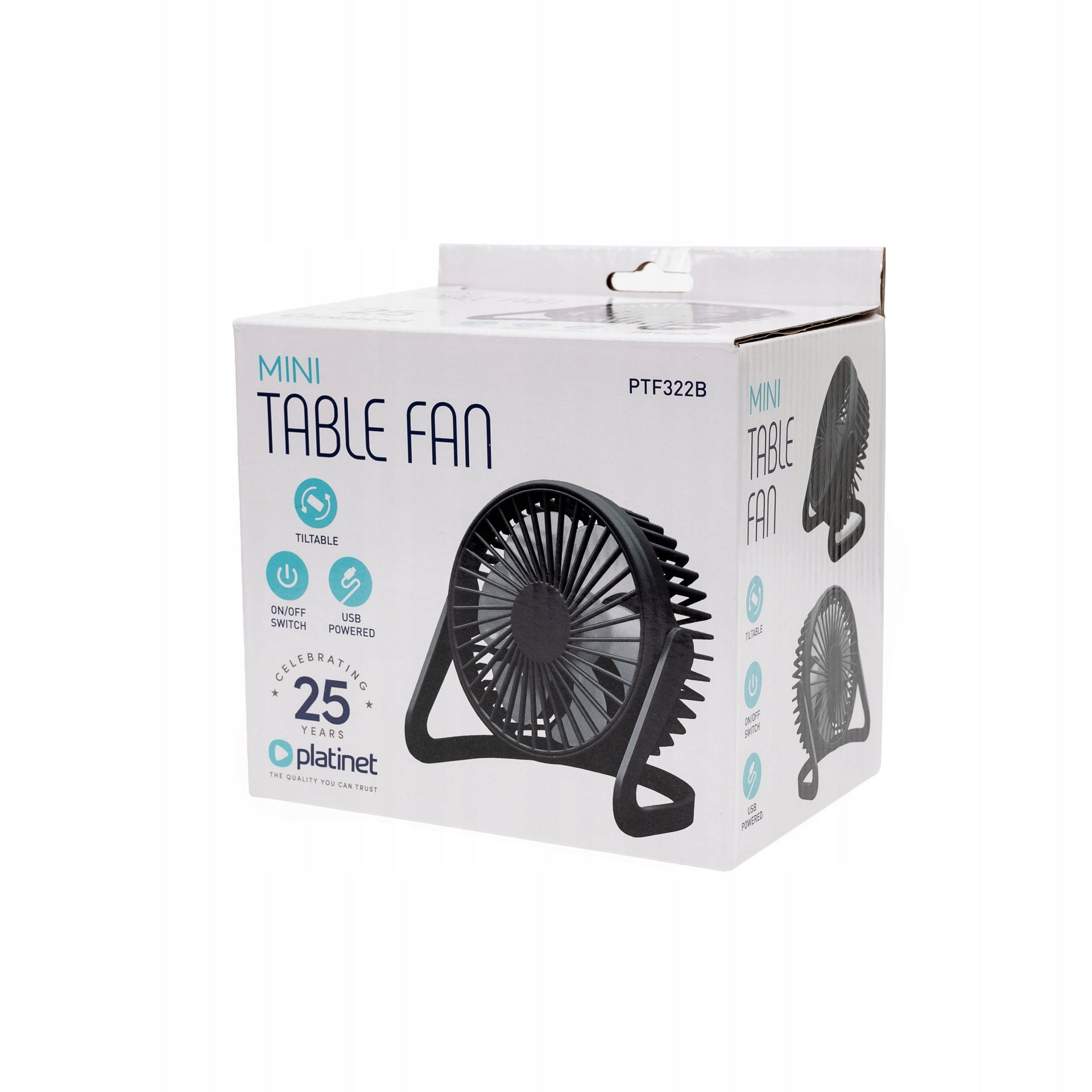 Desk Fan USB Windmill Mini Portable Windmill Black Manufacturer code PTF322B