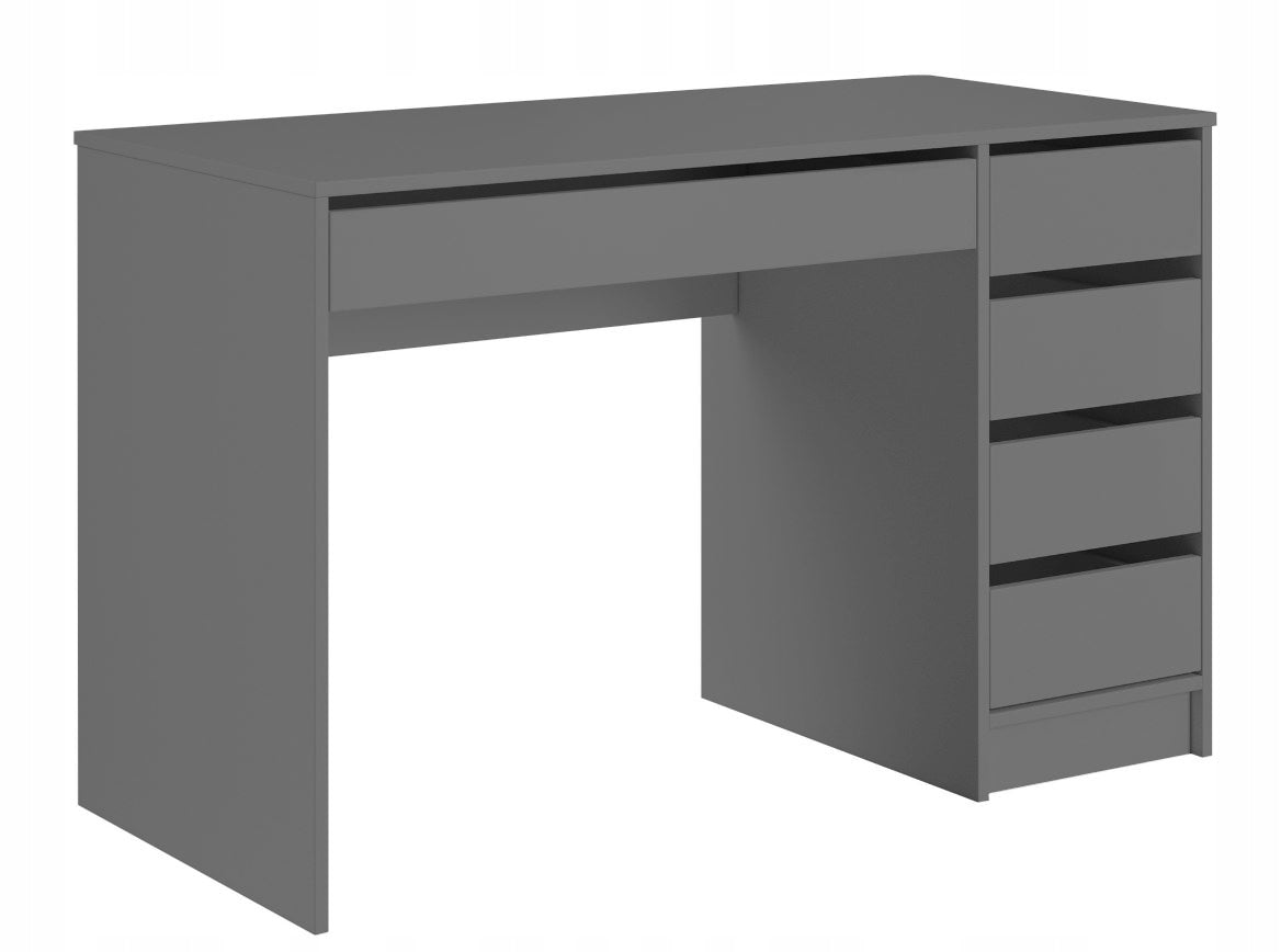 Desk Max graphite 120cm with 5 drawers right left Brand Bettso