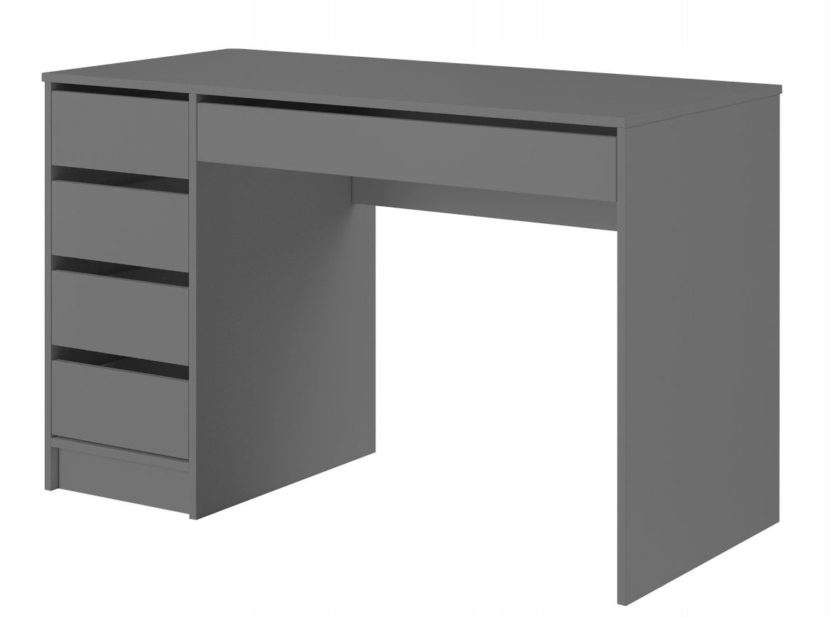 Desk Max graphite 120cm with 5 drawers right left