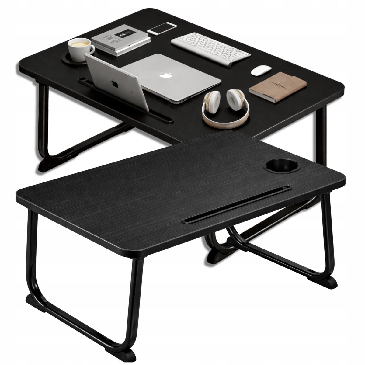 Desk Mobile Computer Laptop Table Tablet Black Folding Small Packaging status original