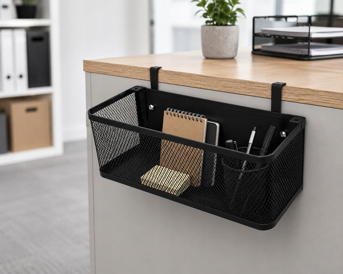 Desk Organizer Metal Basket Hanging For Documents Cables Manufacturer code ZX1077