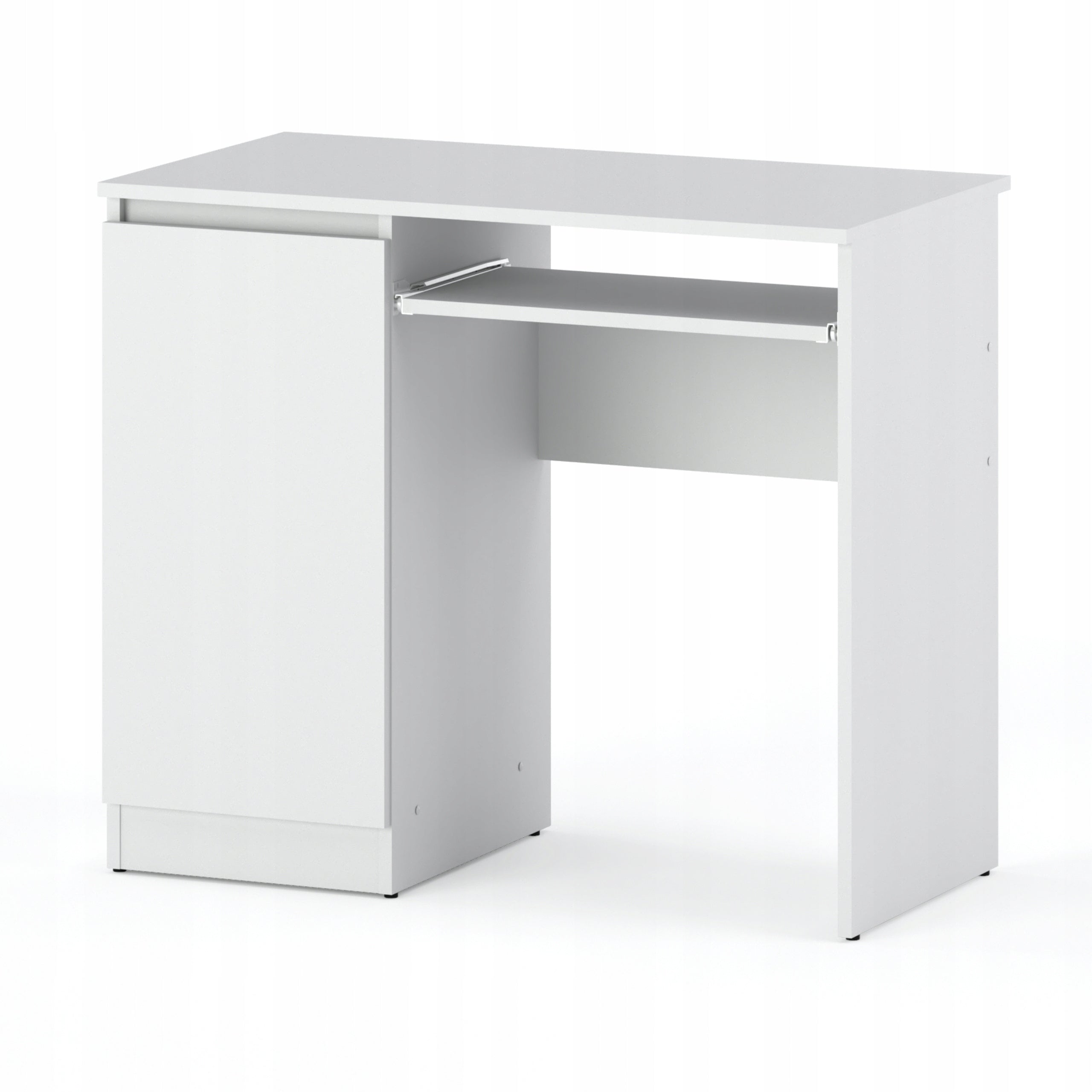Desk White Computer School Gaming 90 CM With 2 Shelves