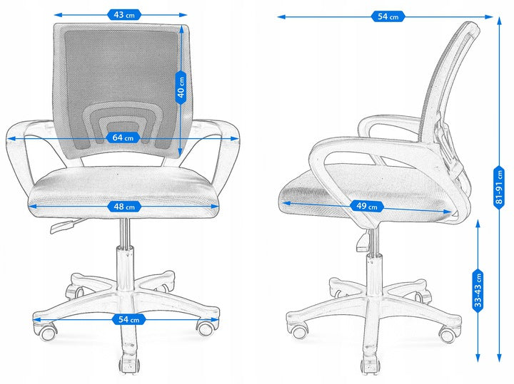 Desk chair on wheels SWIVEL for desk SMART office chair JUMI Manufacturer code Fotel obrotowy