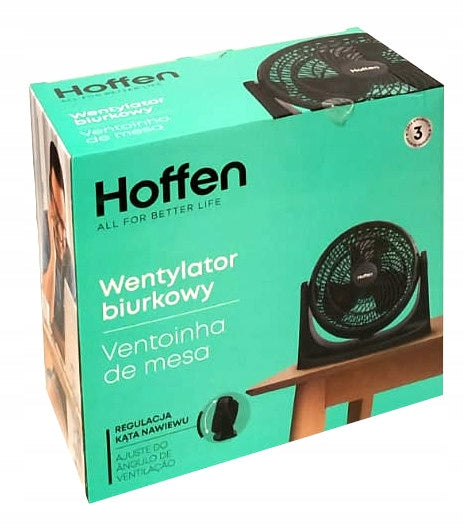 Desk fan Hoffen AD-110148 black adjustable Manufacturer code 613242/CZO