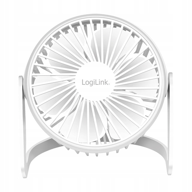 Desk fan USB LogiLink UA0402 12,7 cm 30 dB white Manufacturer code UA0402
