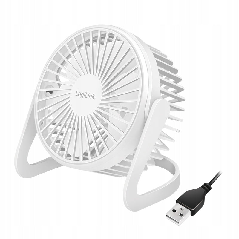 Desk fan USB LogiLink UA0402 12,7 cm 30 dB white Packaging status original