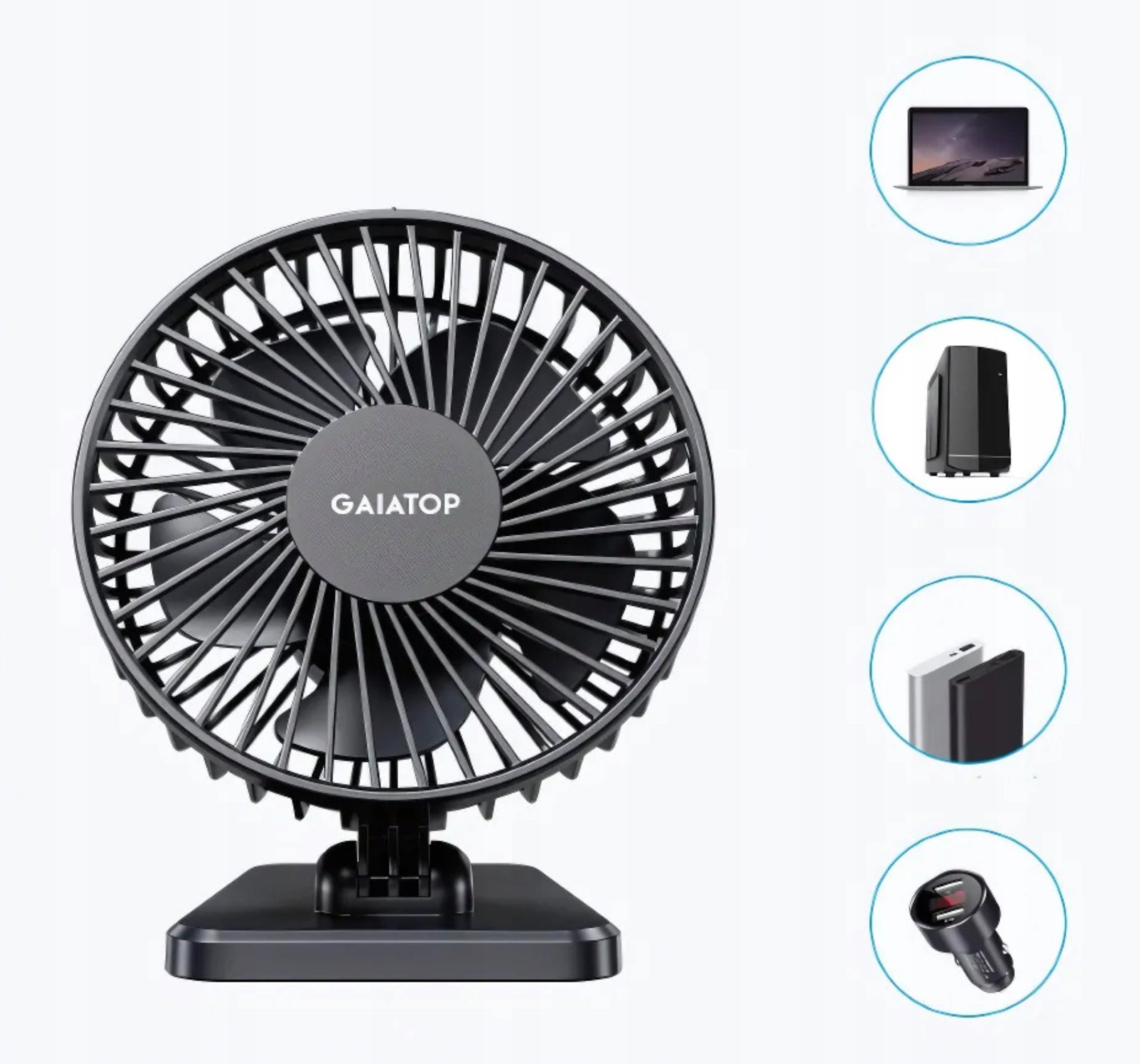 Desk fan for USB quiet small has 3 speeds 11cm Fan type other