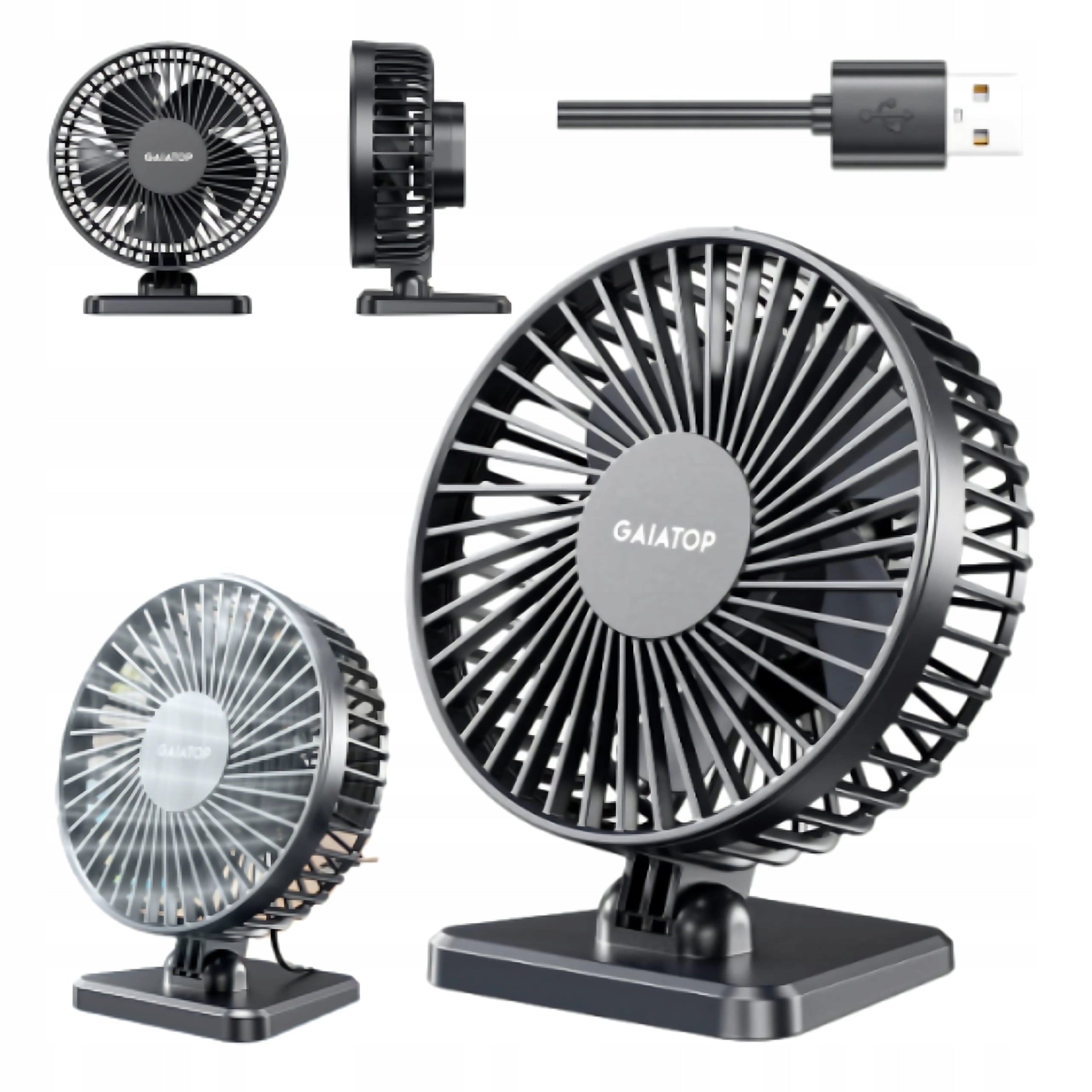 Desk fan for USB quiet small has 3 speeds 11cm Packaging status original