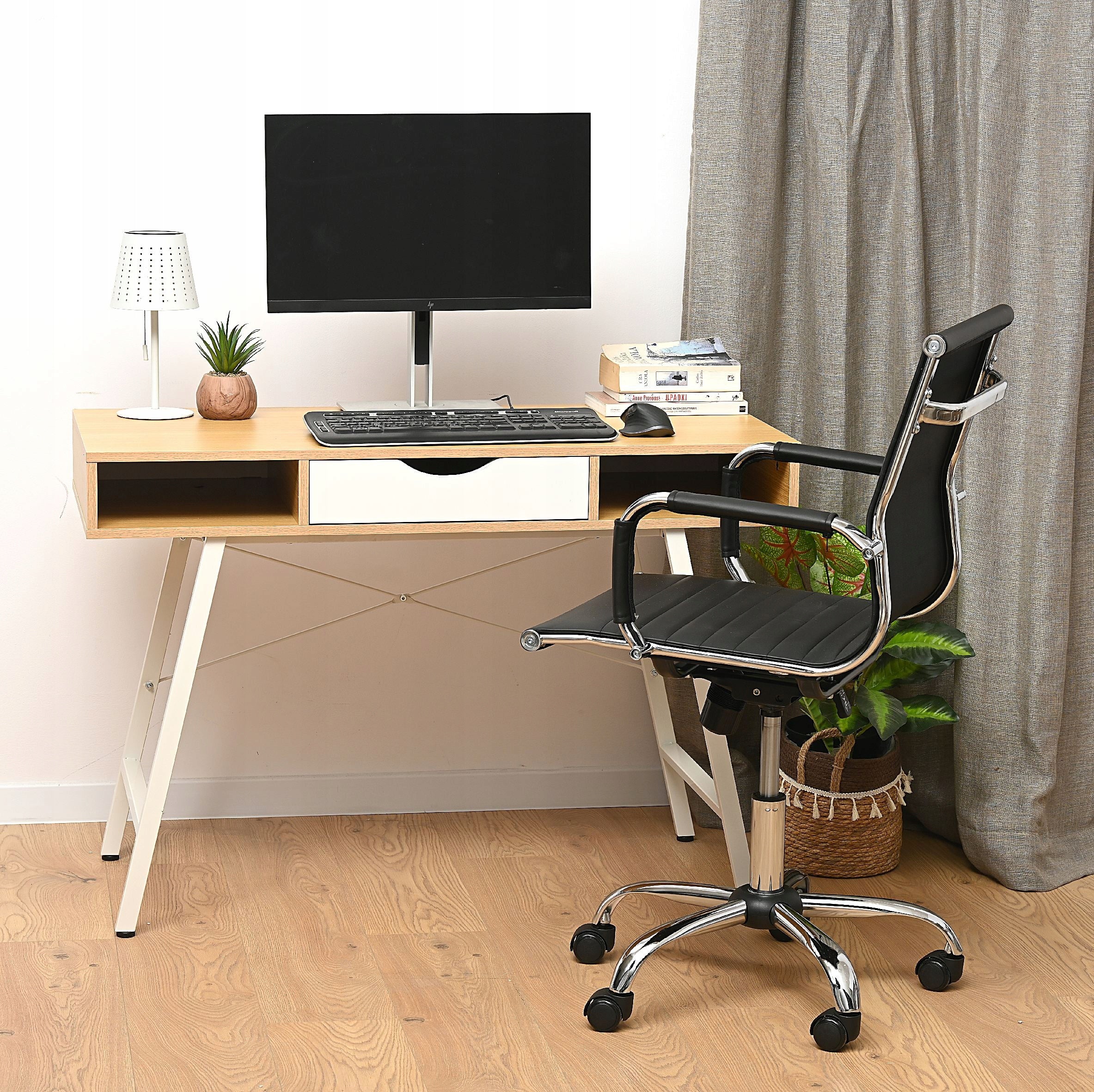 Desk for office and youth room wooden white Scandinavian legs EAN (GTIN) 5907131000709