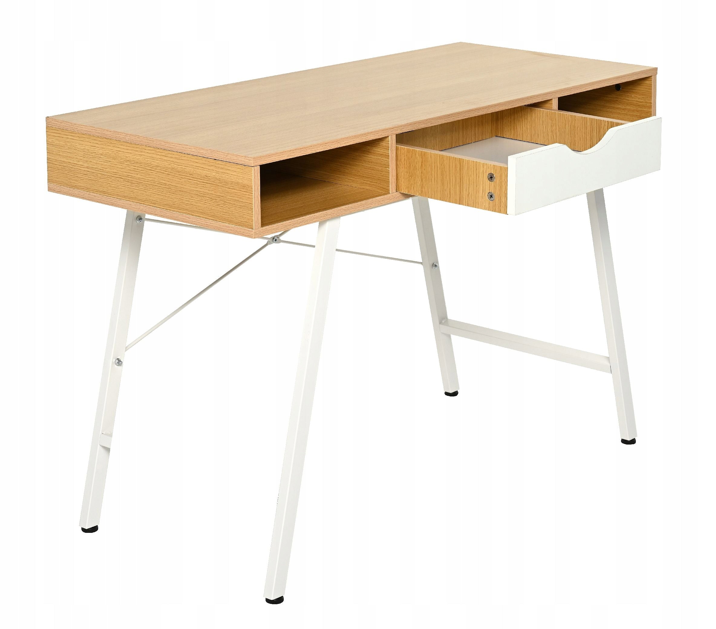 Desk for office and youth room wooden white Scandinavian legs