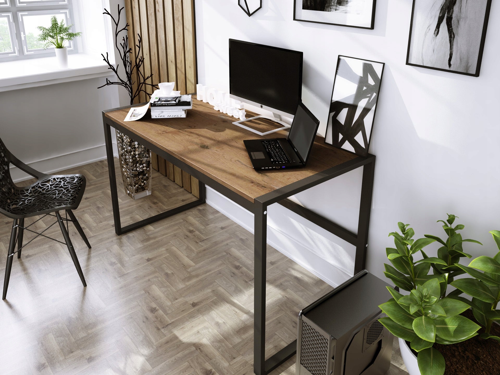 Desk loft 120 x 60 x 75 cm Oak Lancelot EAN (GTIN) 5904624778220