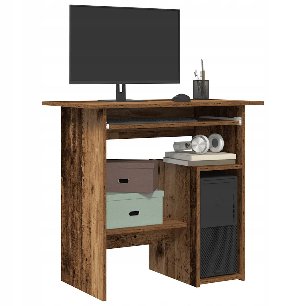 Desk, old wood, 80x45x74 cm, wood-based material Furniture color shades of brown